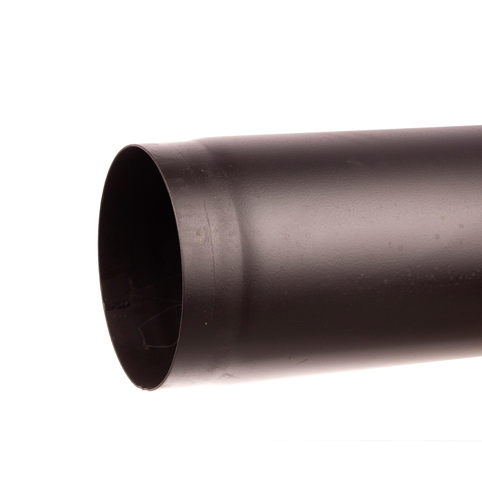 Burlan tabla, grosime 2 mm, Ø 160 mm, L 0.25 m, negru