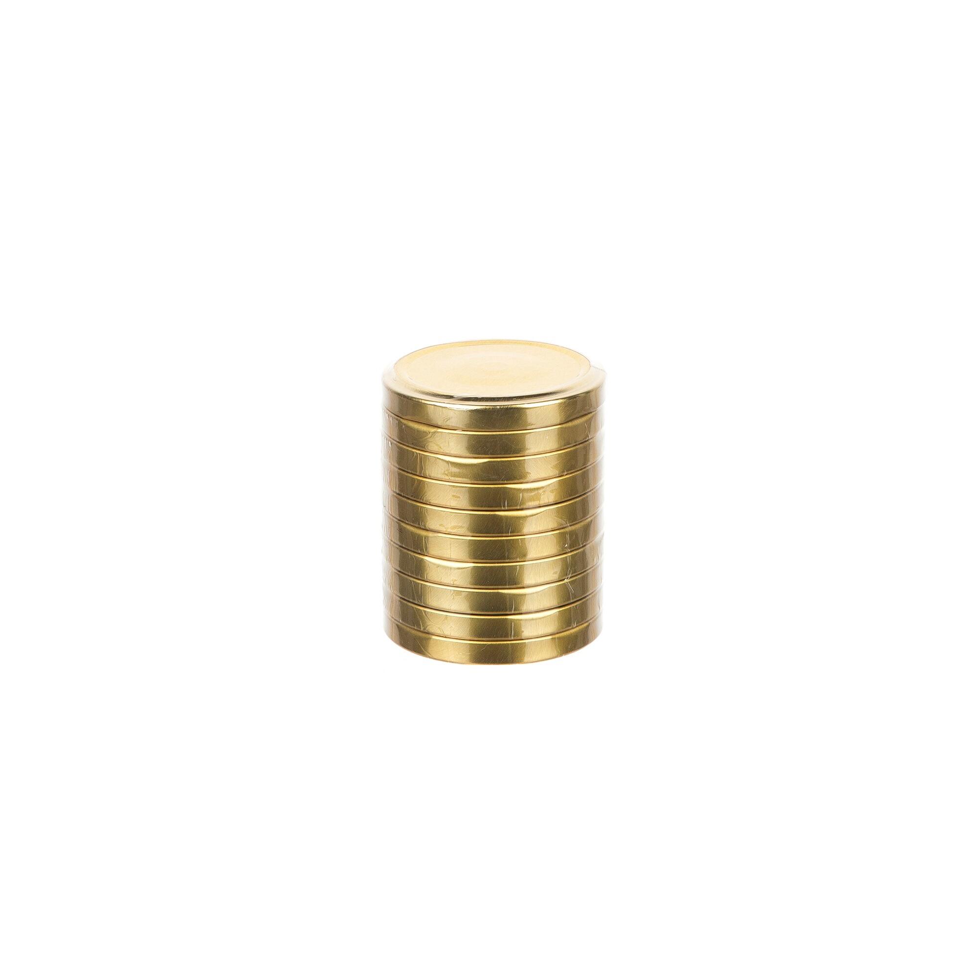 Capac borcan, metal, Ø 66 mm, auriu (set 10 buc)