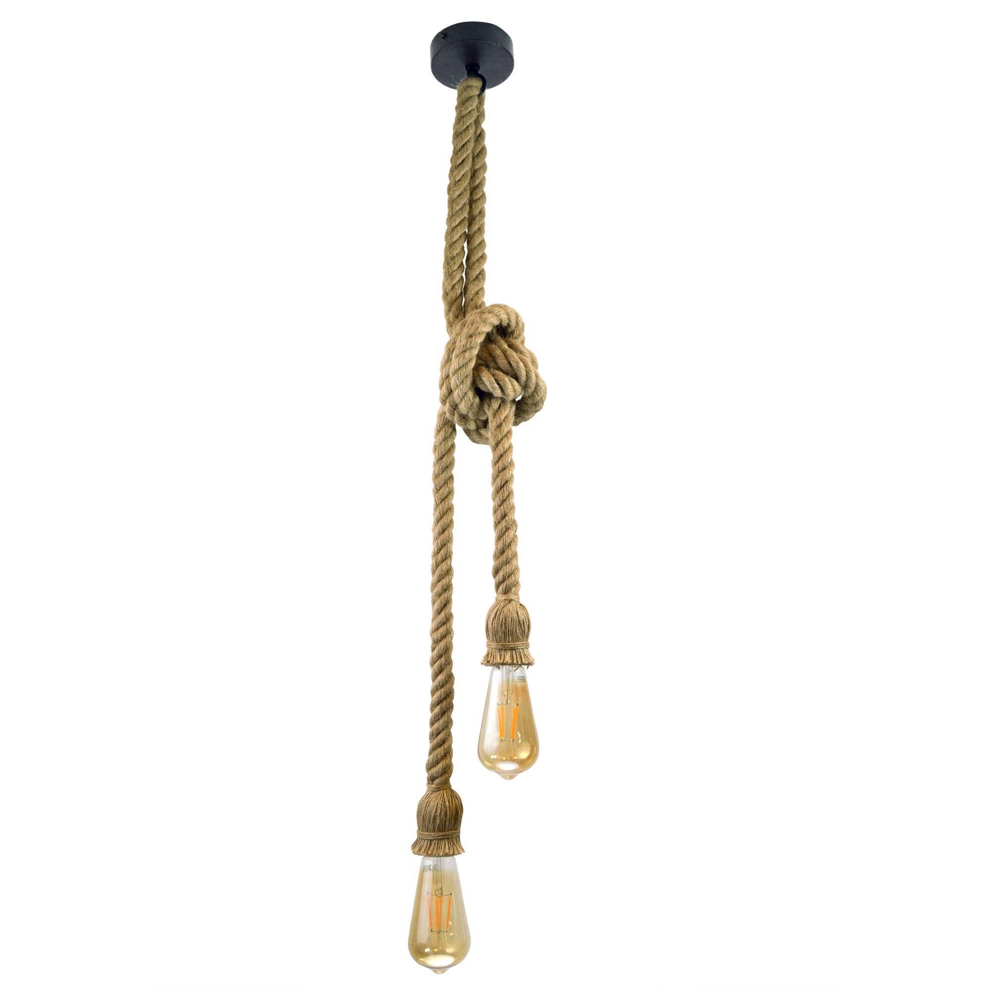 Pendul Rope, 2 x E27, natur | Leroy Merlin