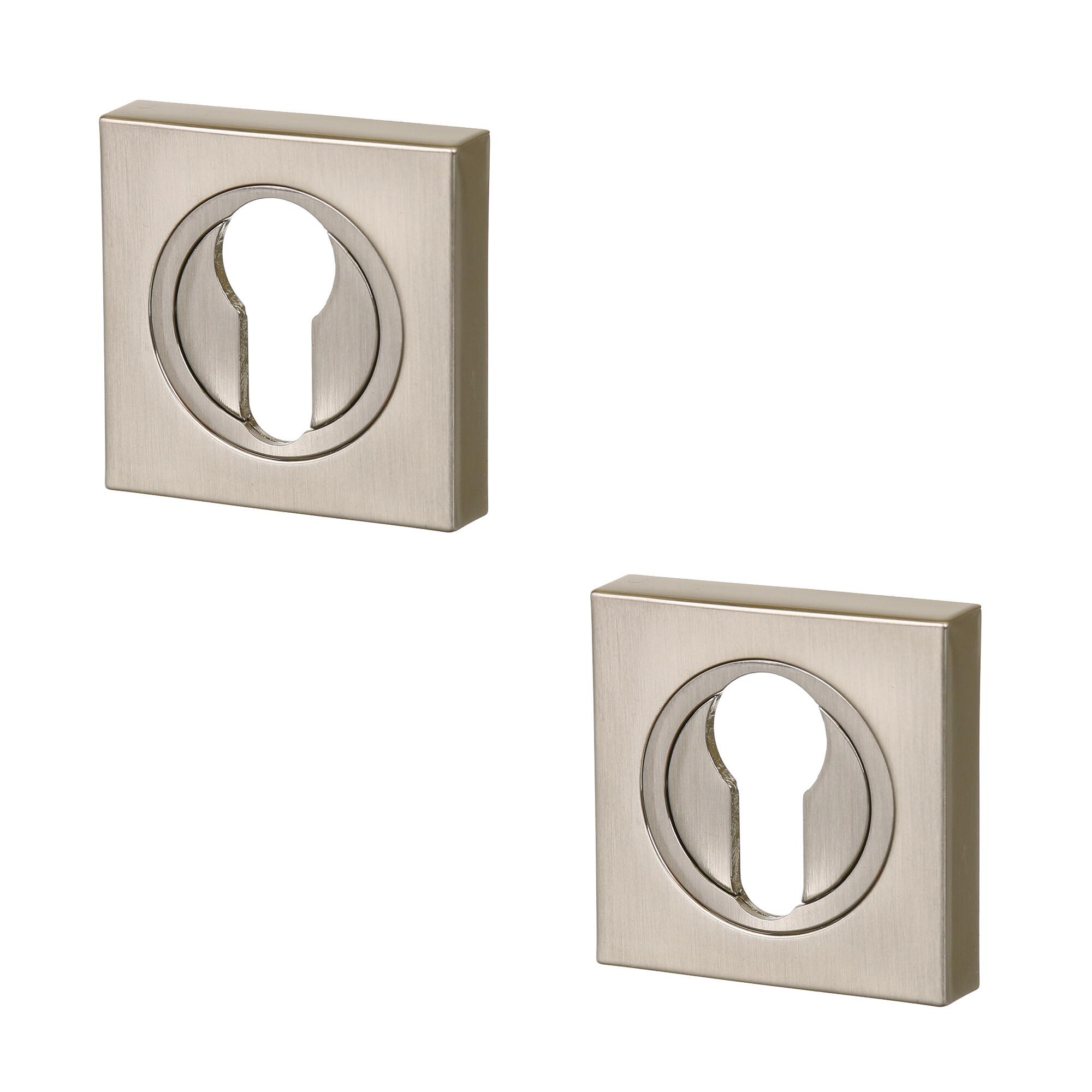 Rozeta usa interior, S21, pentru cilindru, zamac, satin