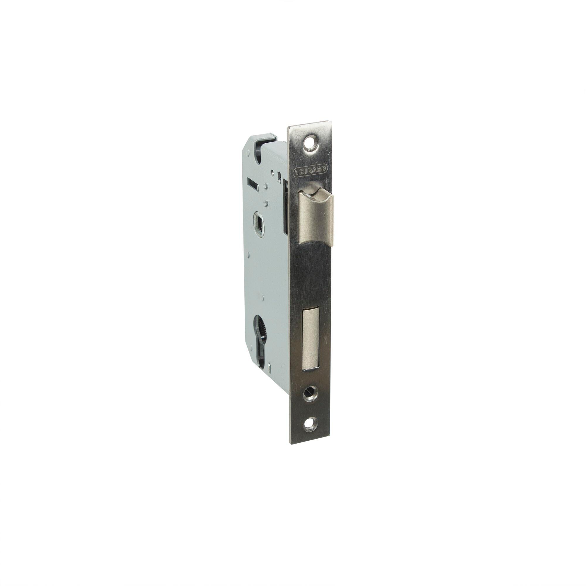 Broasca usa, incastrata, usa interior, inchidere cu cilindru, 58 x 45 mm, zincat