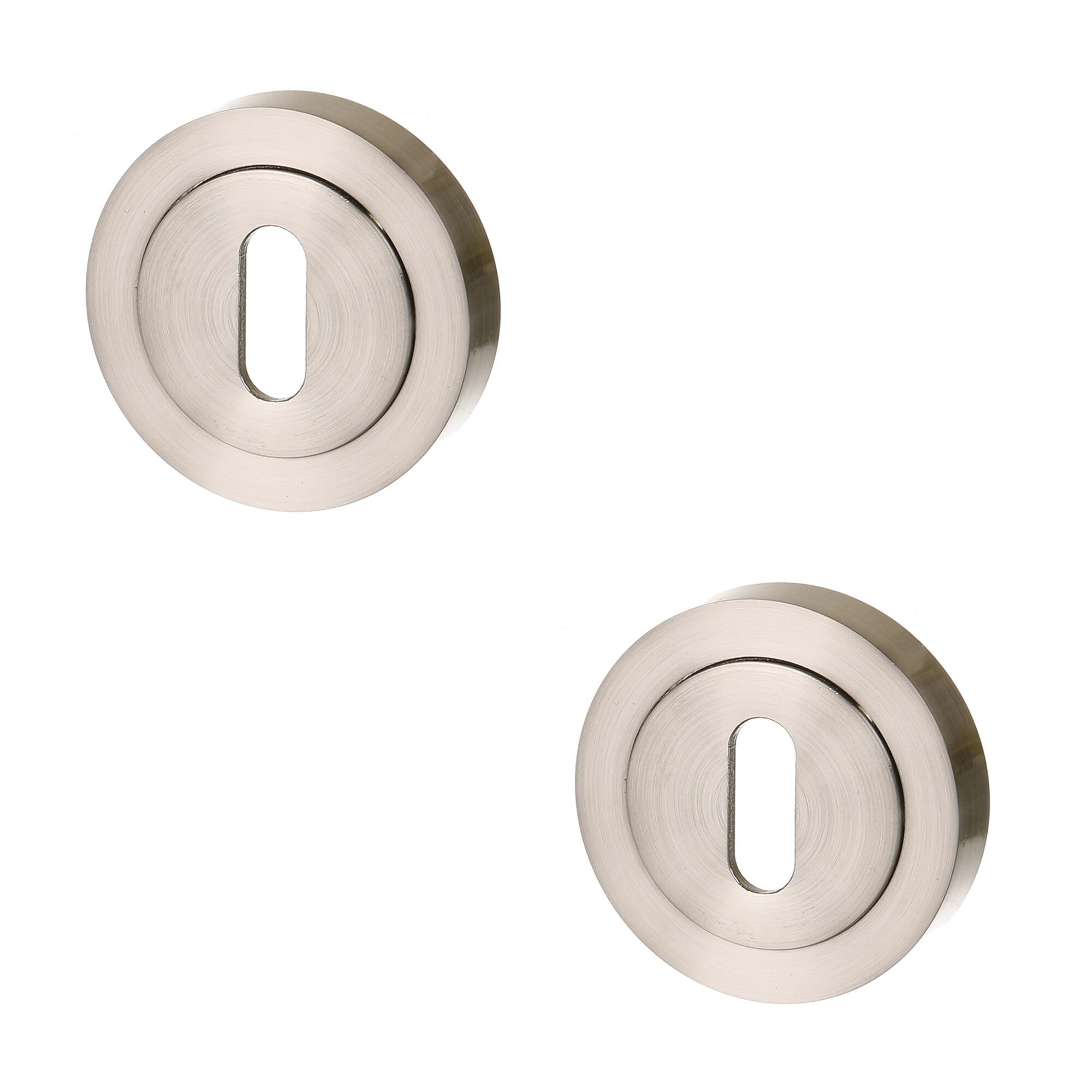 Rozeta usa interior, S9, pentru cheie, aluminiu, argintiu