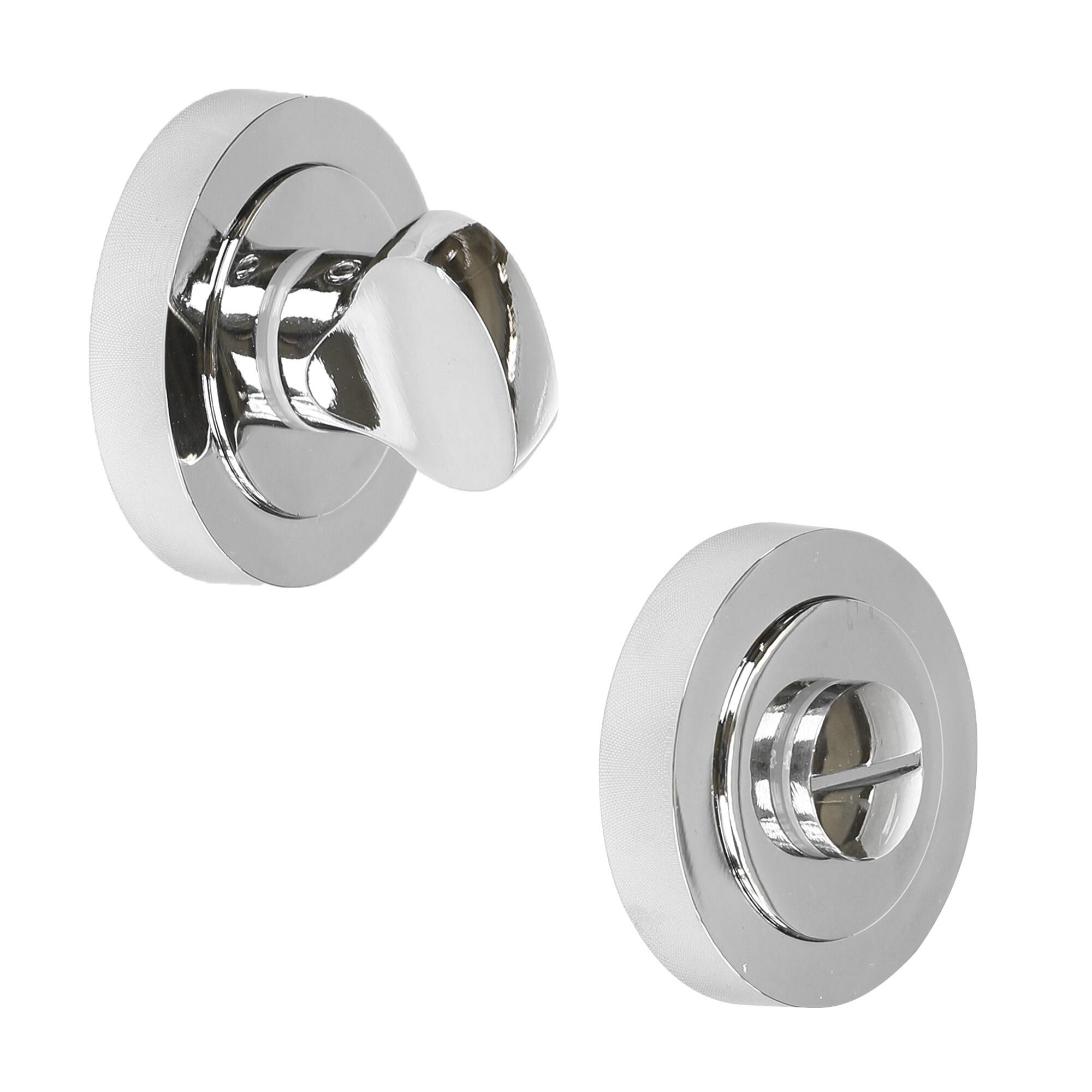 Rozeta usa interior, S25, cu buton inchidere, aluminiu/zamac, crom