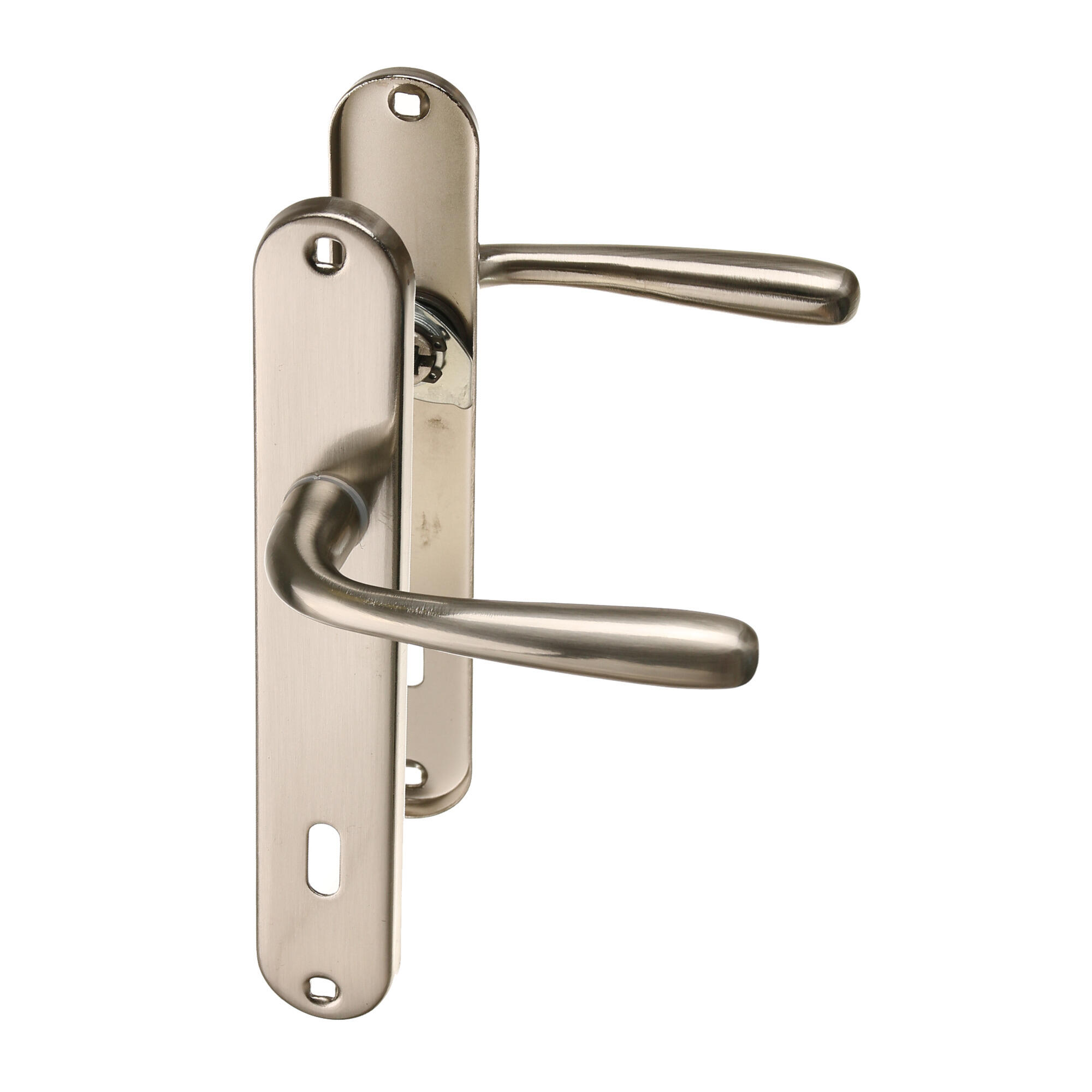 Maner cu sild usa interior, Ewa, 90 mm, pentru cheie, aluminiu, argintiu
