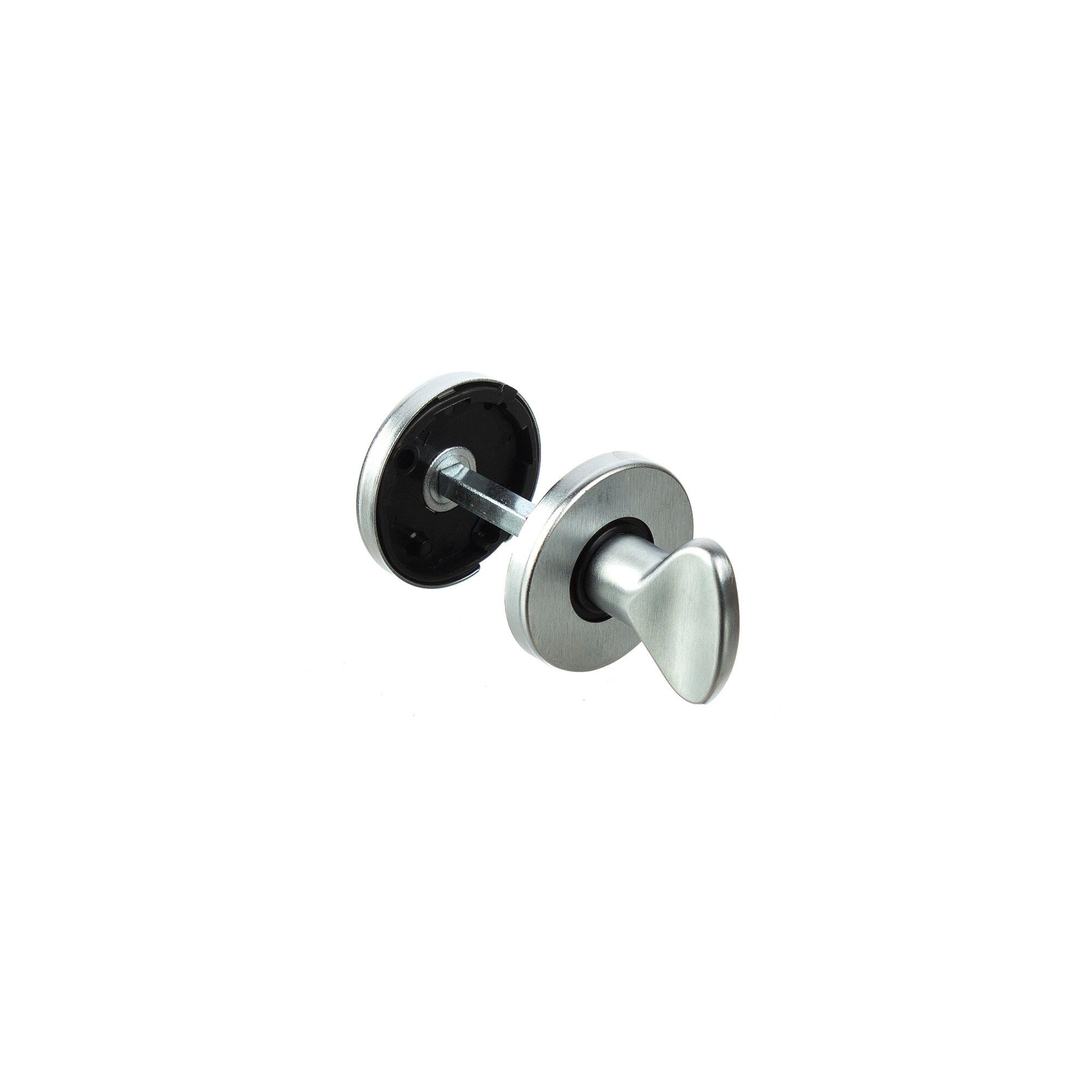 Rozeta usa interior, S8, cu buton inchidere, alama, crom