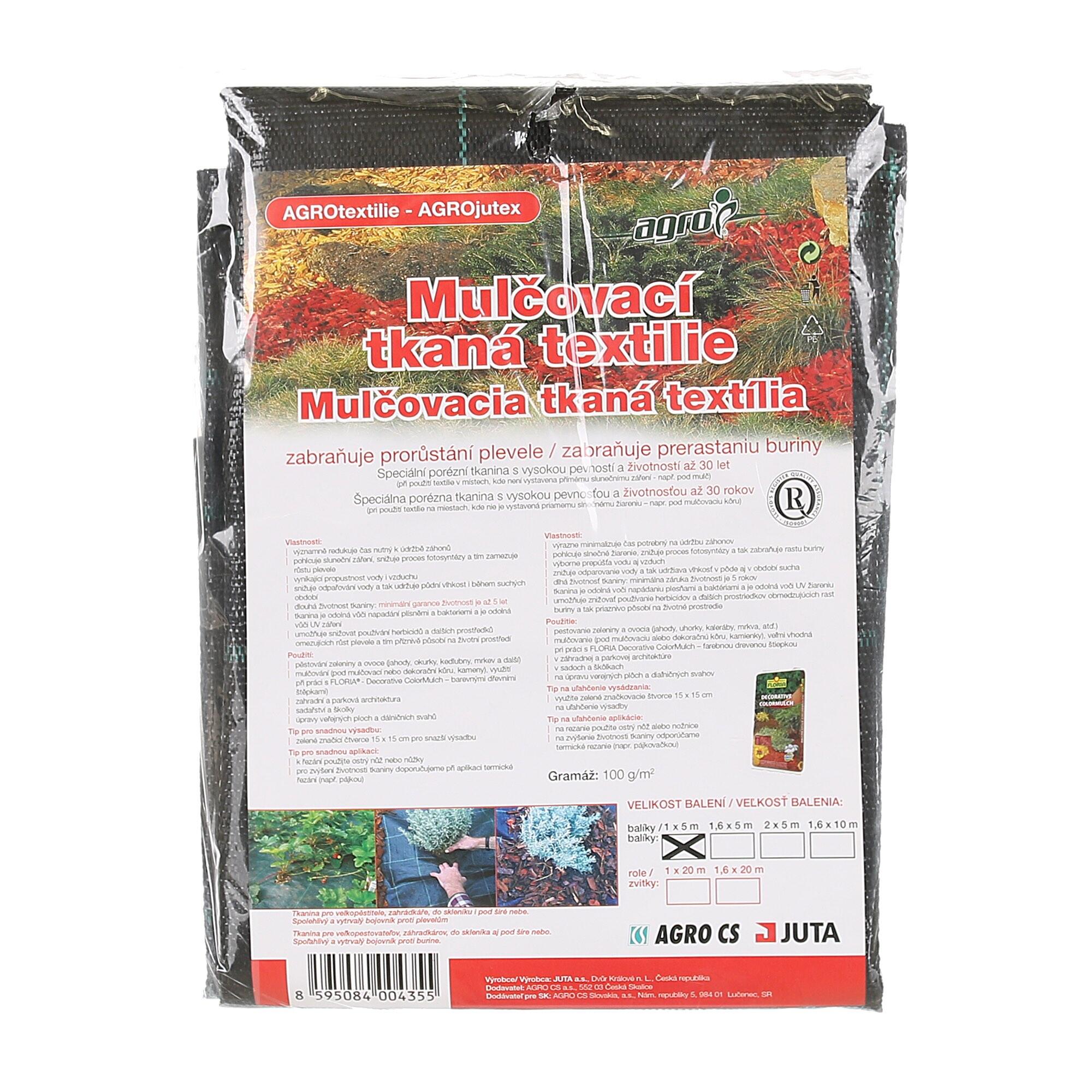 Textil tesut Agrojutex, pentru acoperire, 500 x 100 cm
