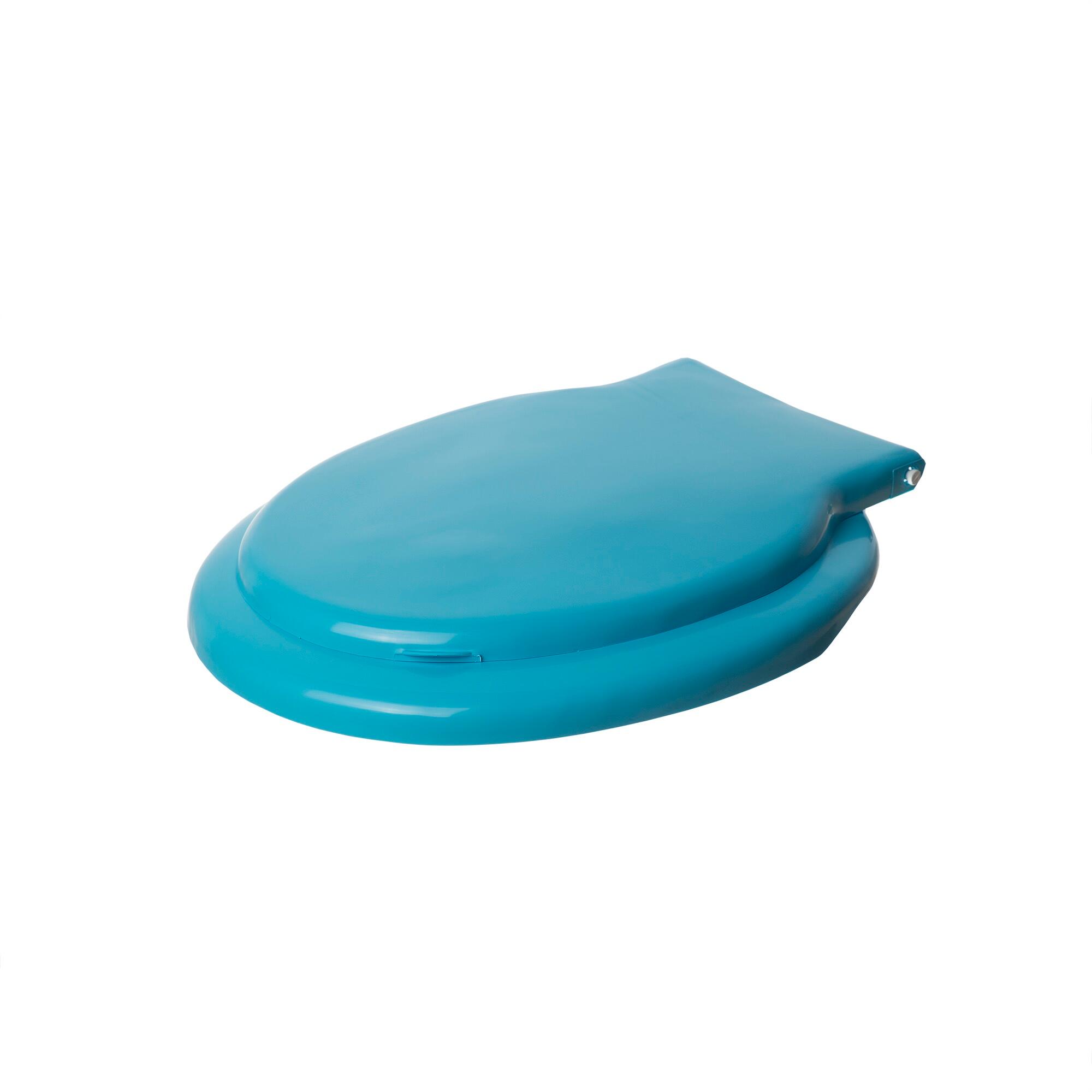 Capac WC Unic, din plastic, inchidere standard, aquamarin