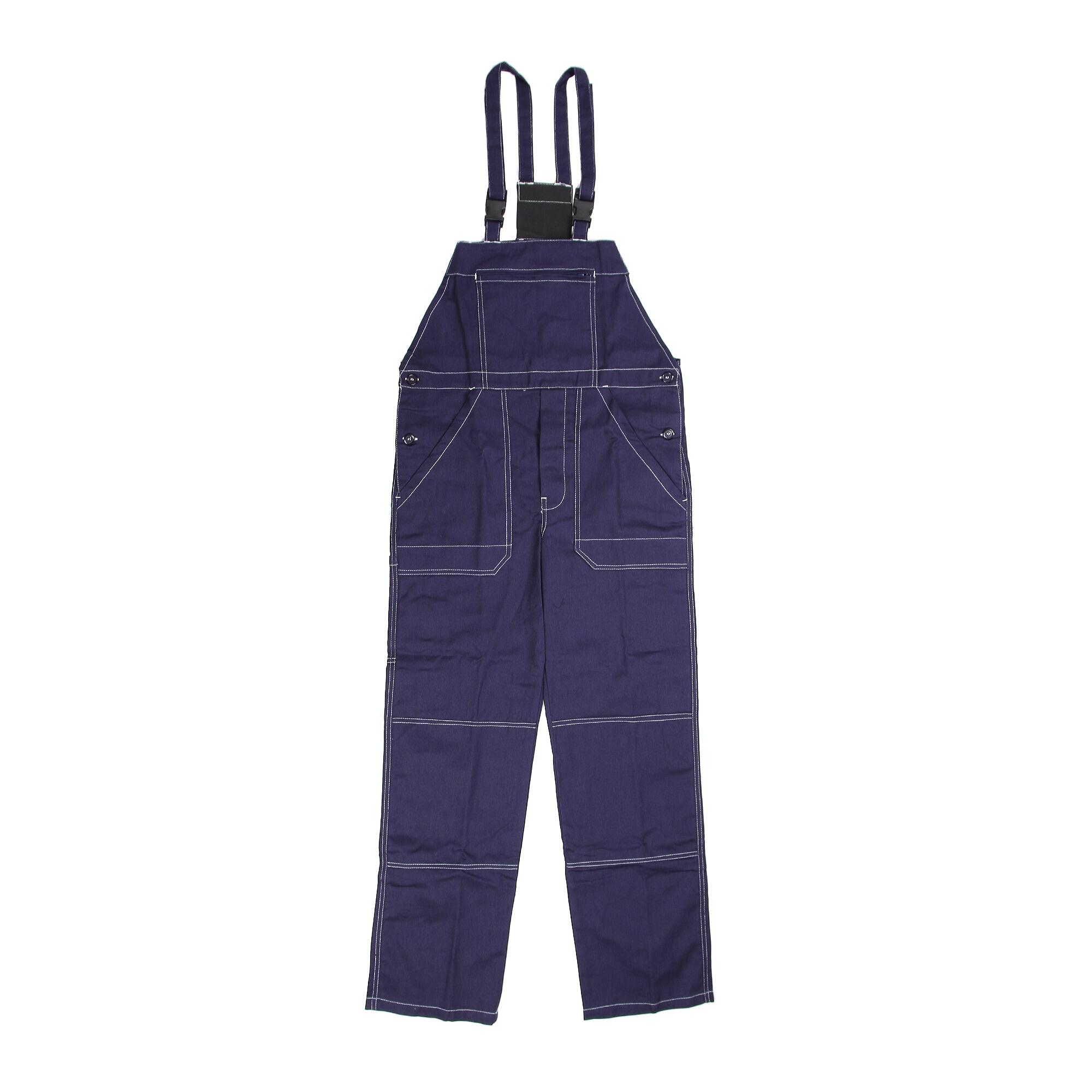 Salopeta de lucru, cu pieptar, bumbac, marimea 56 (XXL), bleumarin