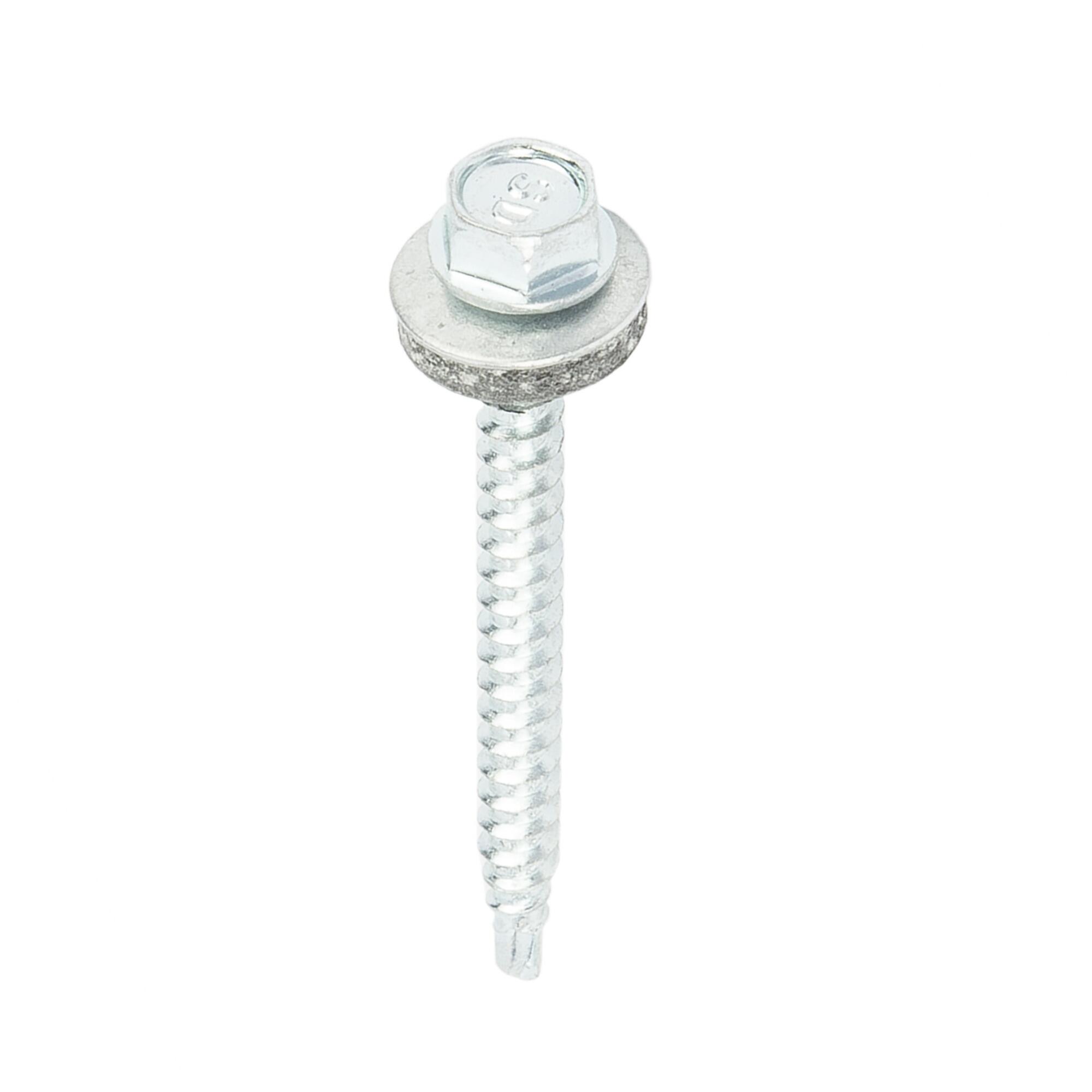 Surub tabla, autoforant, cu saiba, cap hexagonal, otel zincat, 4.8 x 55 mm, vrac