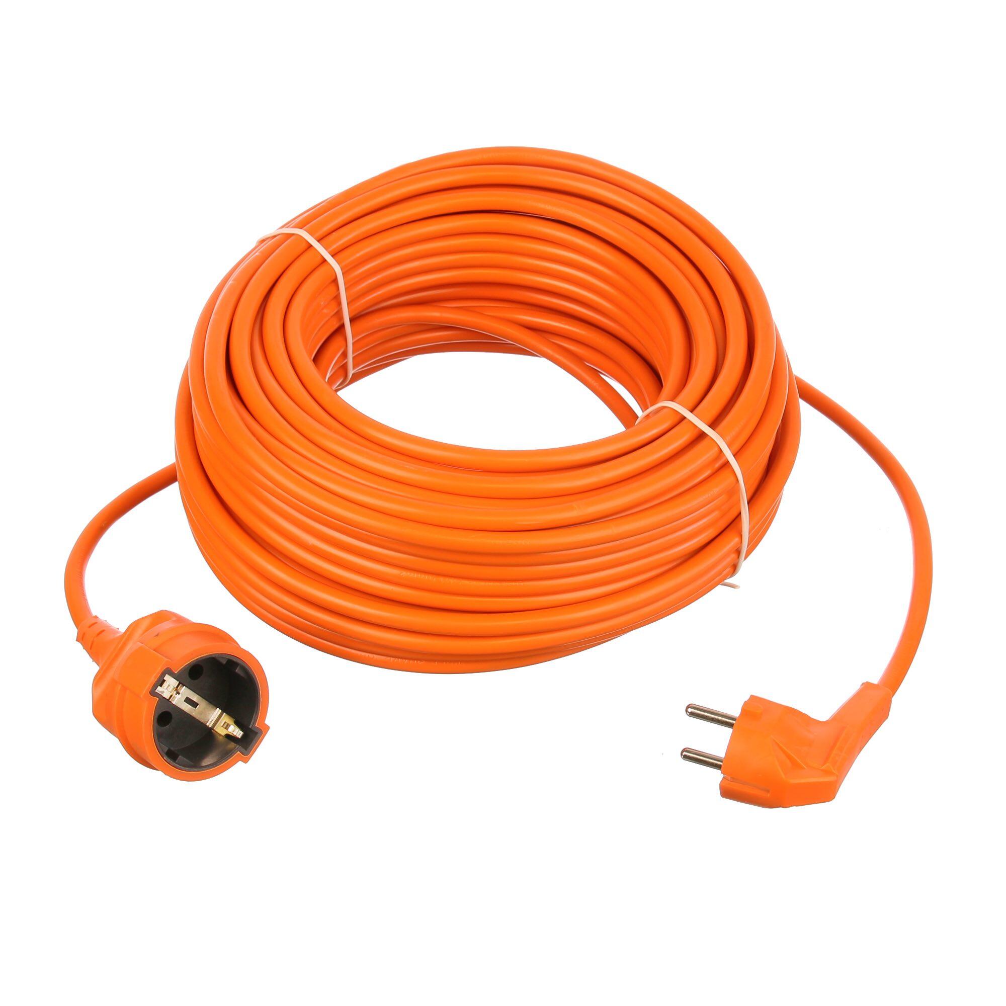 Cordon prelungitor cu fir Strohm, fisa-cupla, IP20, 3 x 1.5 mmp, 3680 W, 30 m, portocaliu