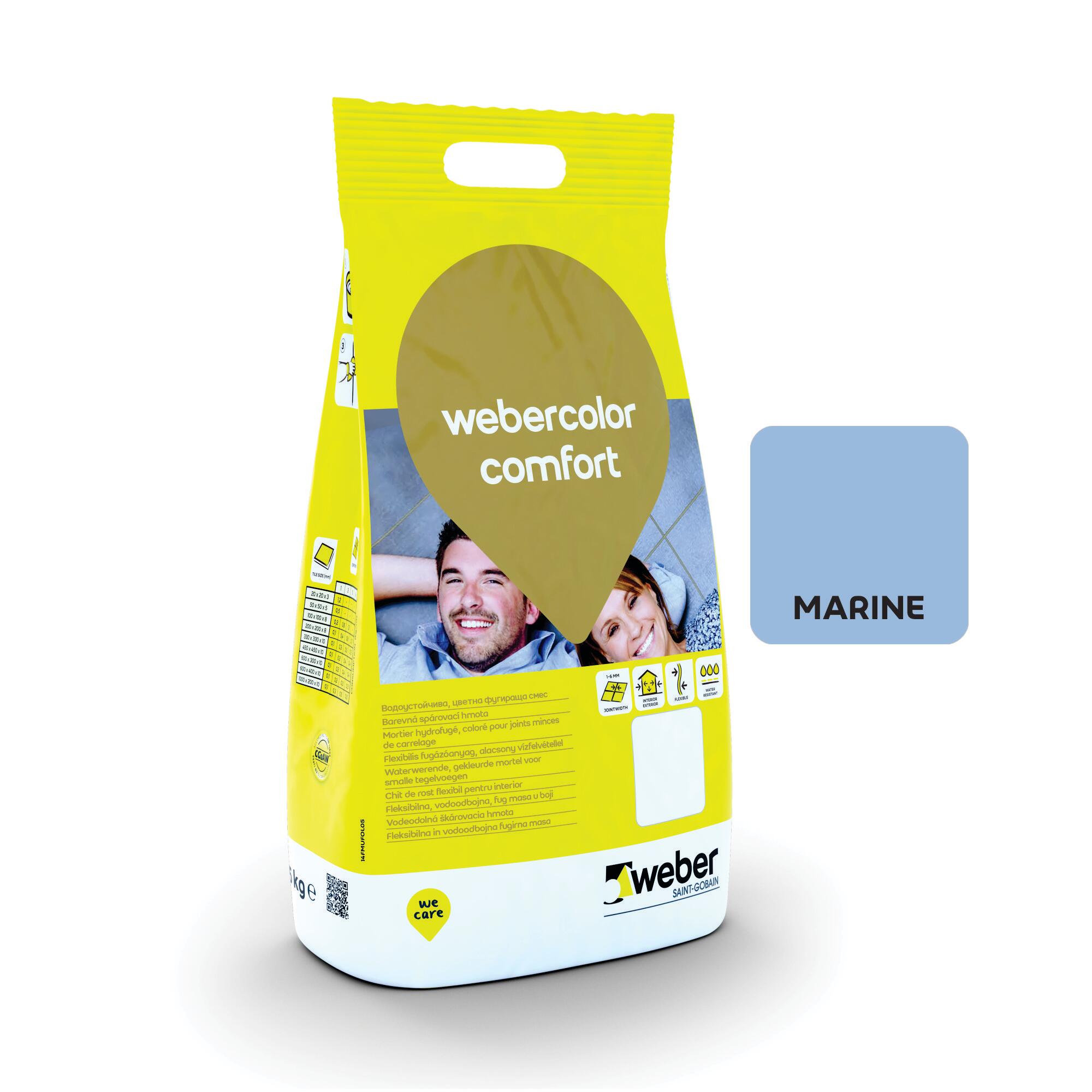 Chit de rosturi gresie si faianta Weber Comfort Marine, albastru, interior/exterior, 5 kg
