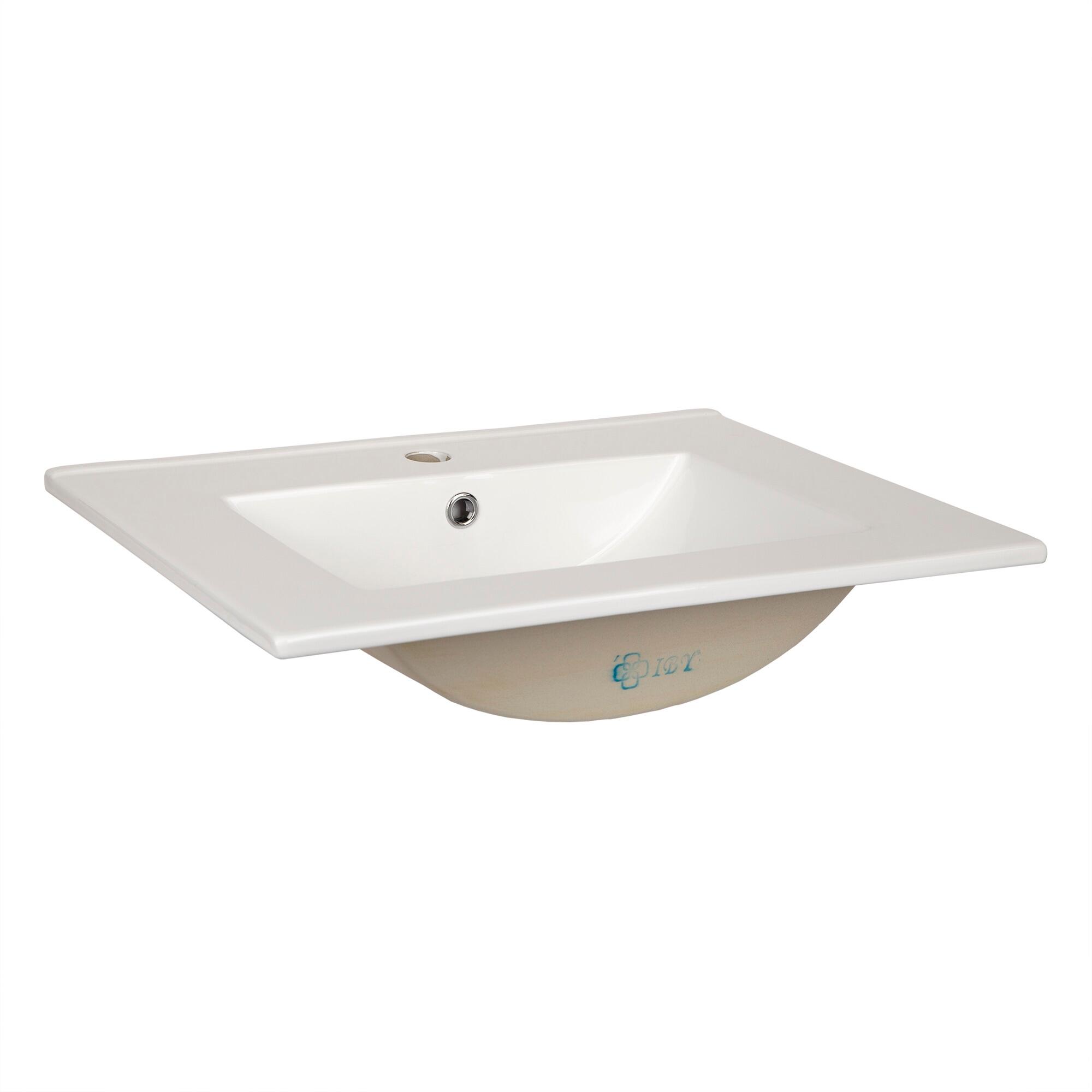 Lavoar incastrat Sensea Essential, latime 80 cm, alb
