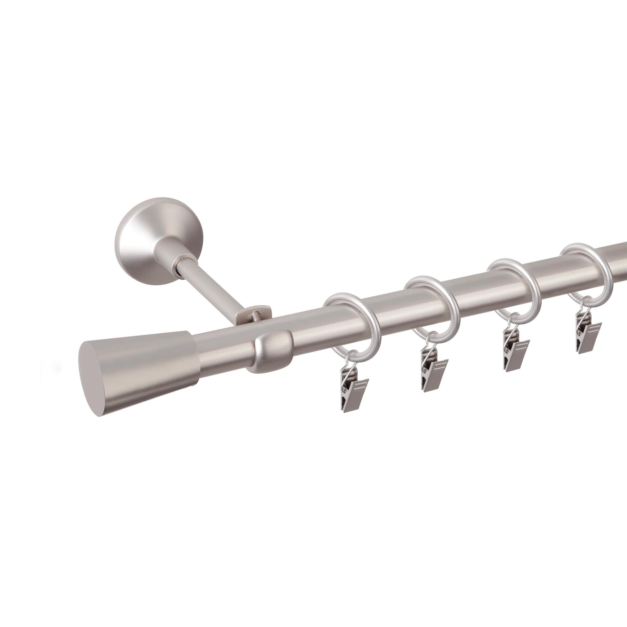 Galerie simpla metal Vigo, 160 cm, diametru 16 mm, argintiu