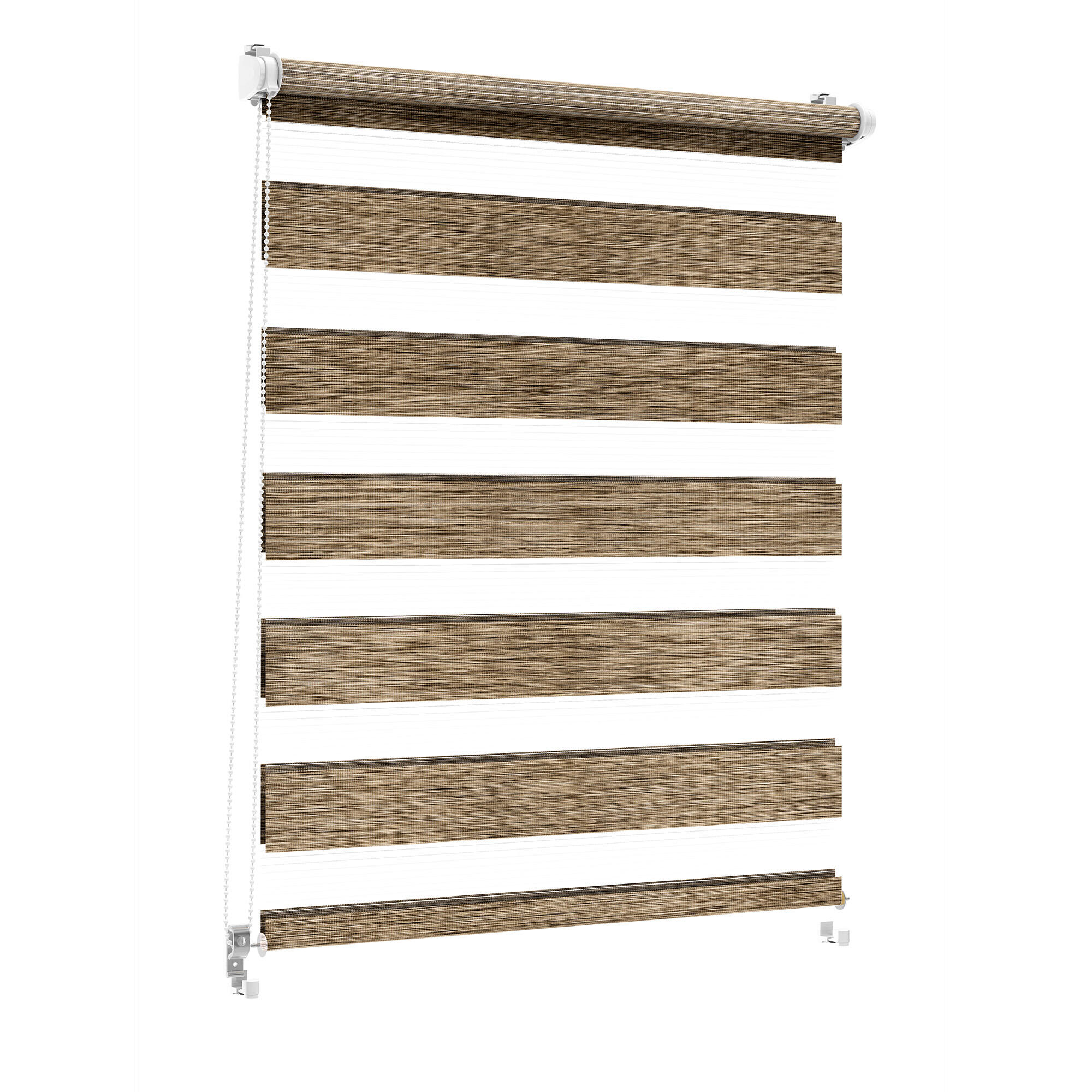 Roleta textila de zi/noapte Naturalle, 68 x 150 cm, maro | Leroy