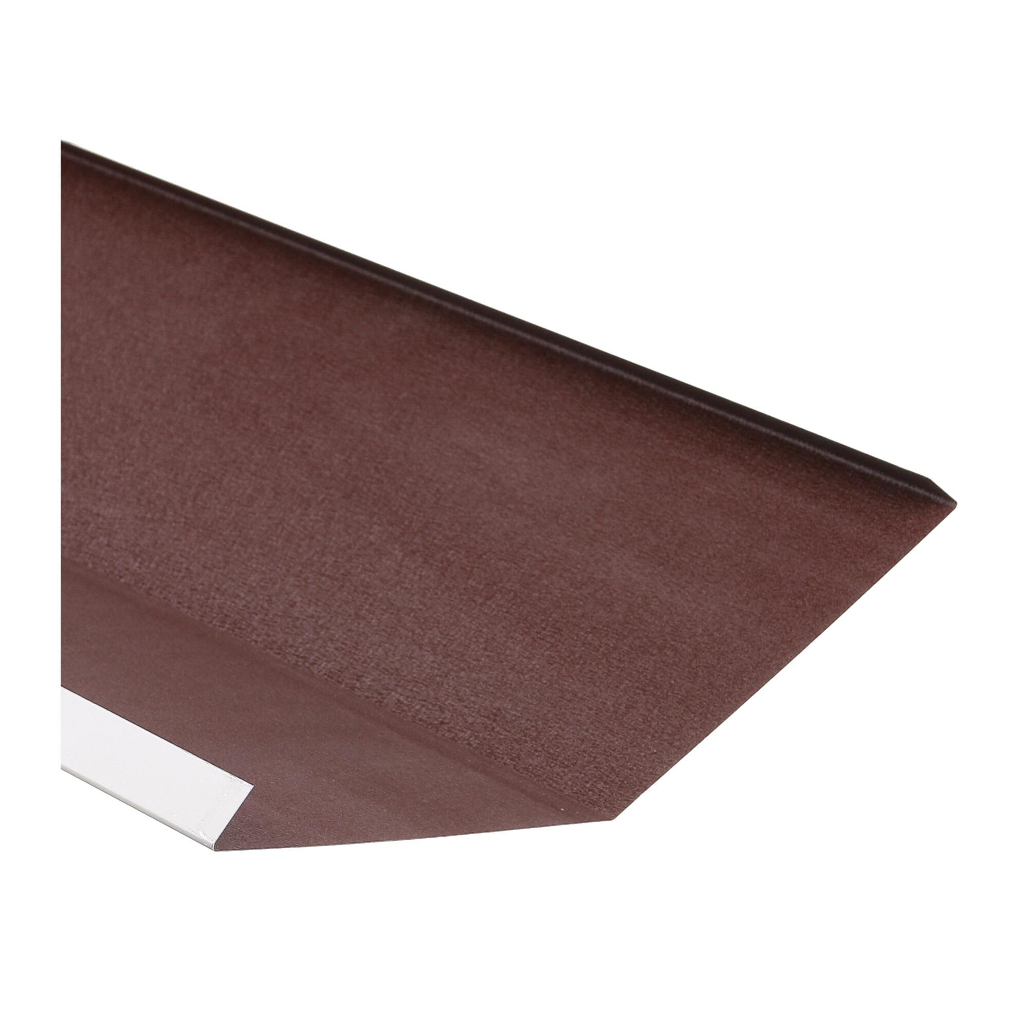 Dolie metal, 2000 x 340 x 0.45 mm, maro mat