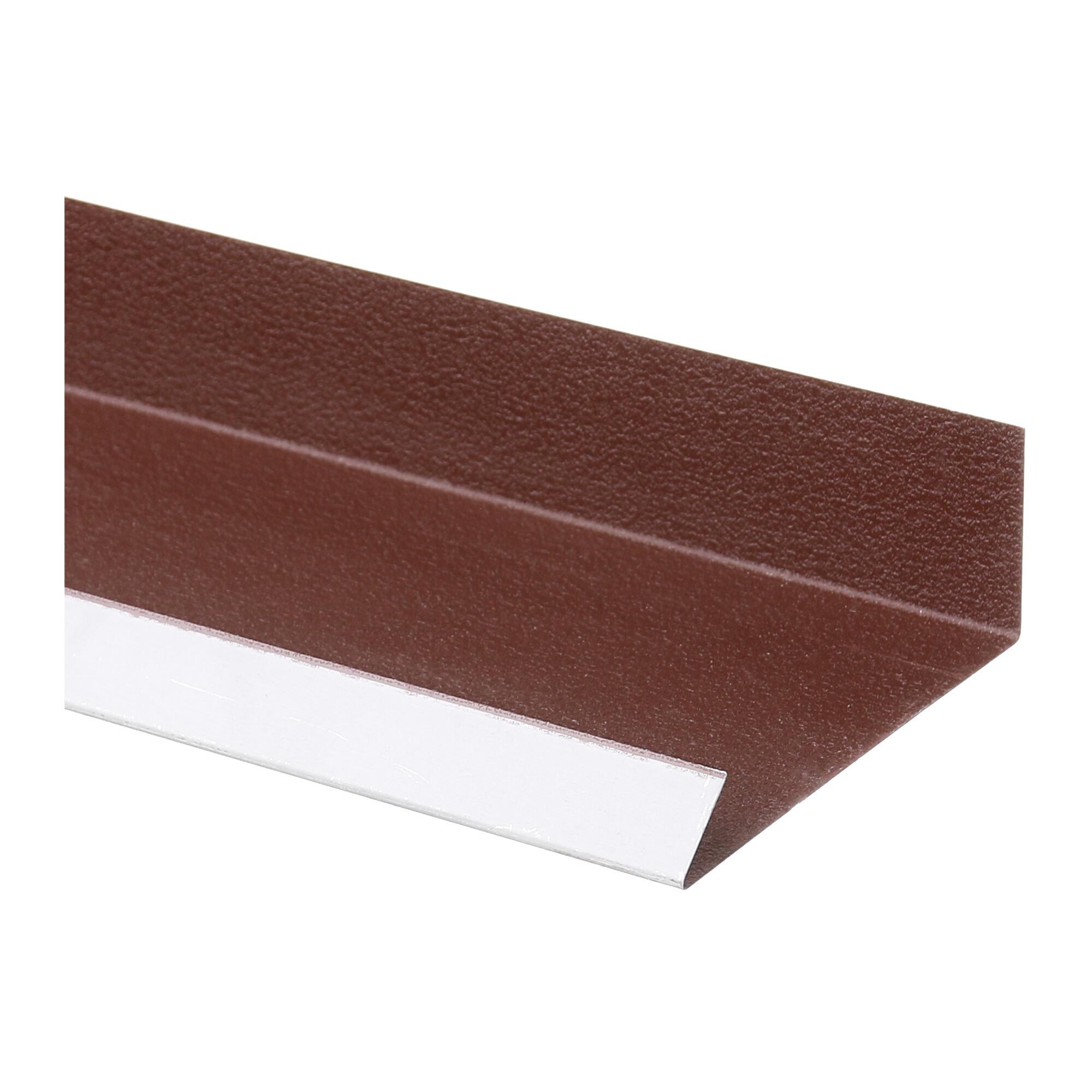 Colector cornier, margine, metal, 2000 x 110 x 0.45 mm, maro mat