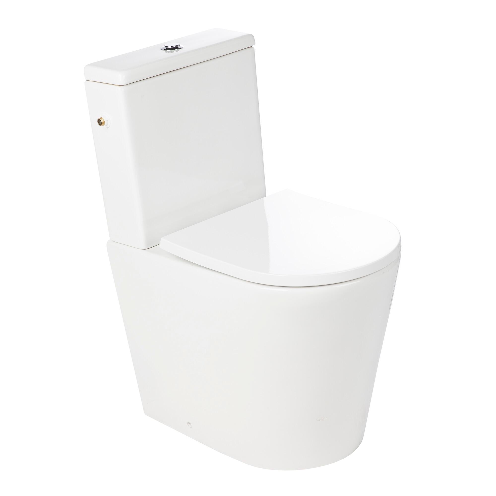 Set vas WC Sensea Neo, stativ, ceramic, evacuare mixta, cu rezervor si ...