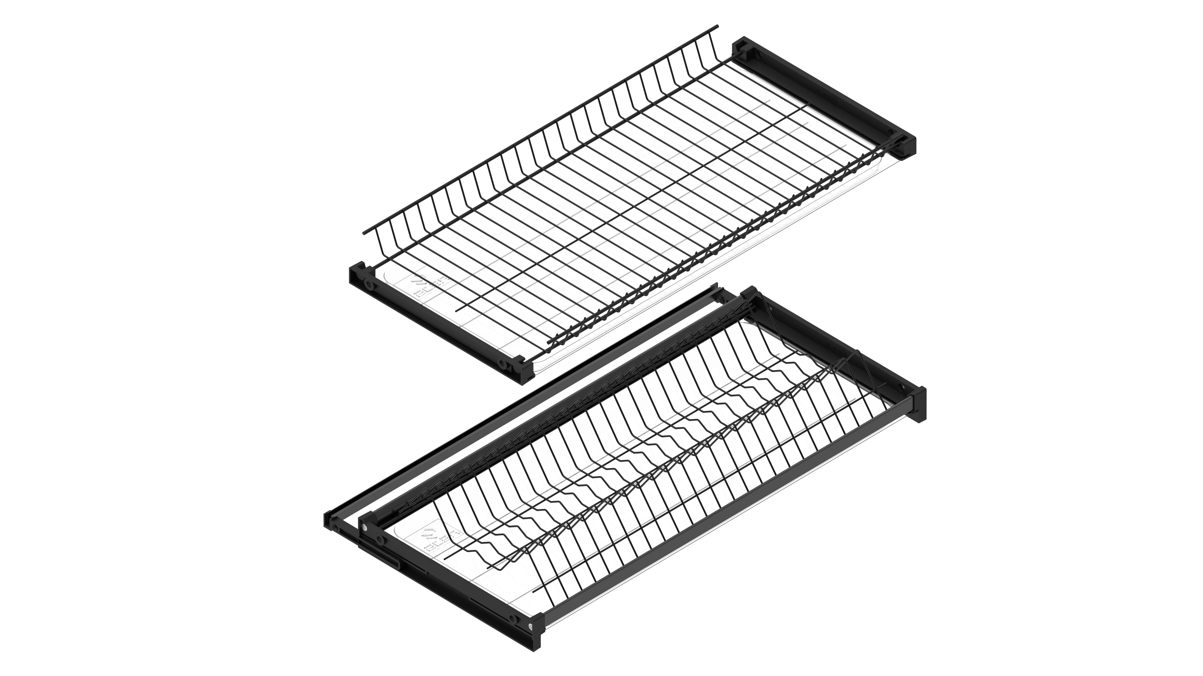 Suszarka do naczyń szafkowa 50 cm czarna z profilem Variant3 Rejs