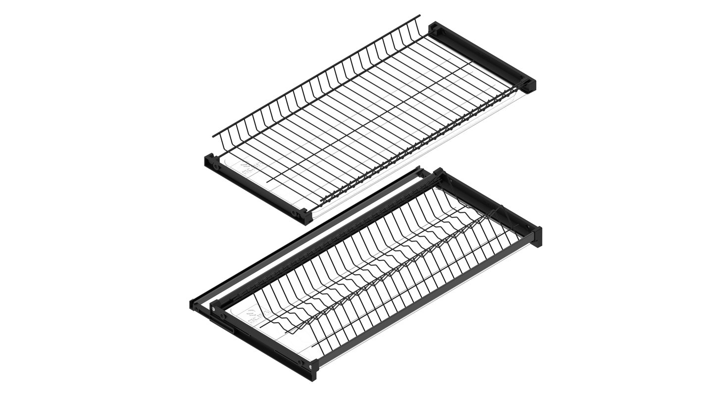 Suszarka do naczyń szafkowa 40 cm czarna z profilem Variant3 Rejs
