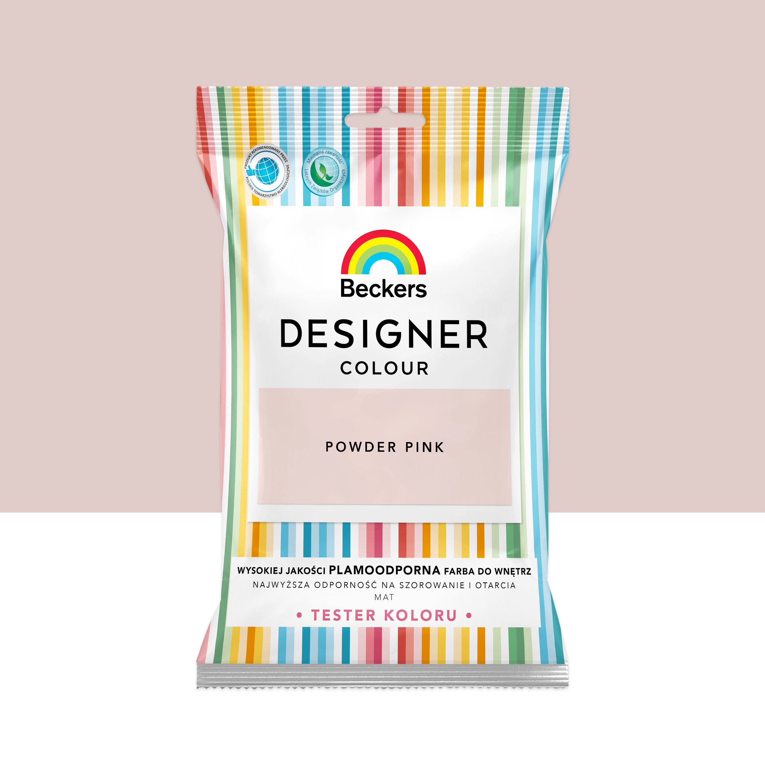 Tester farby Beckers Designer Colour Powder pink 50 ml