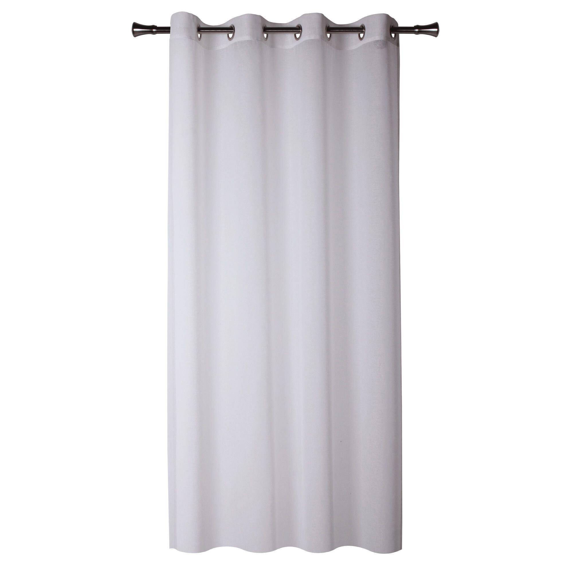 Perdea 140 x 245 cm Enigma, model uni, cu inele, alb