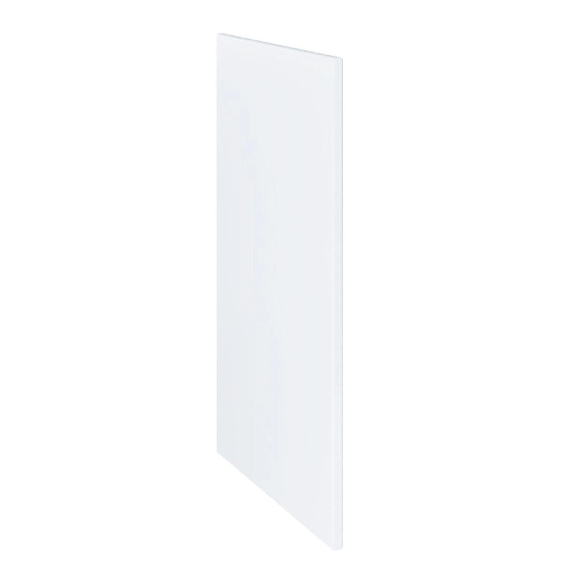 Laterala pentru corp inferior Olivia, 57.5 x 76 cm, material MDF infoliat, decor alb lucios