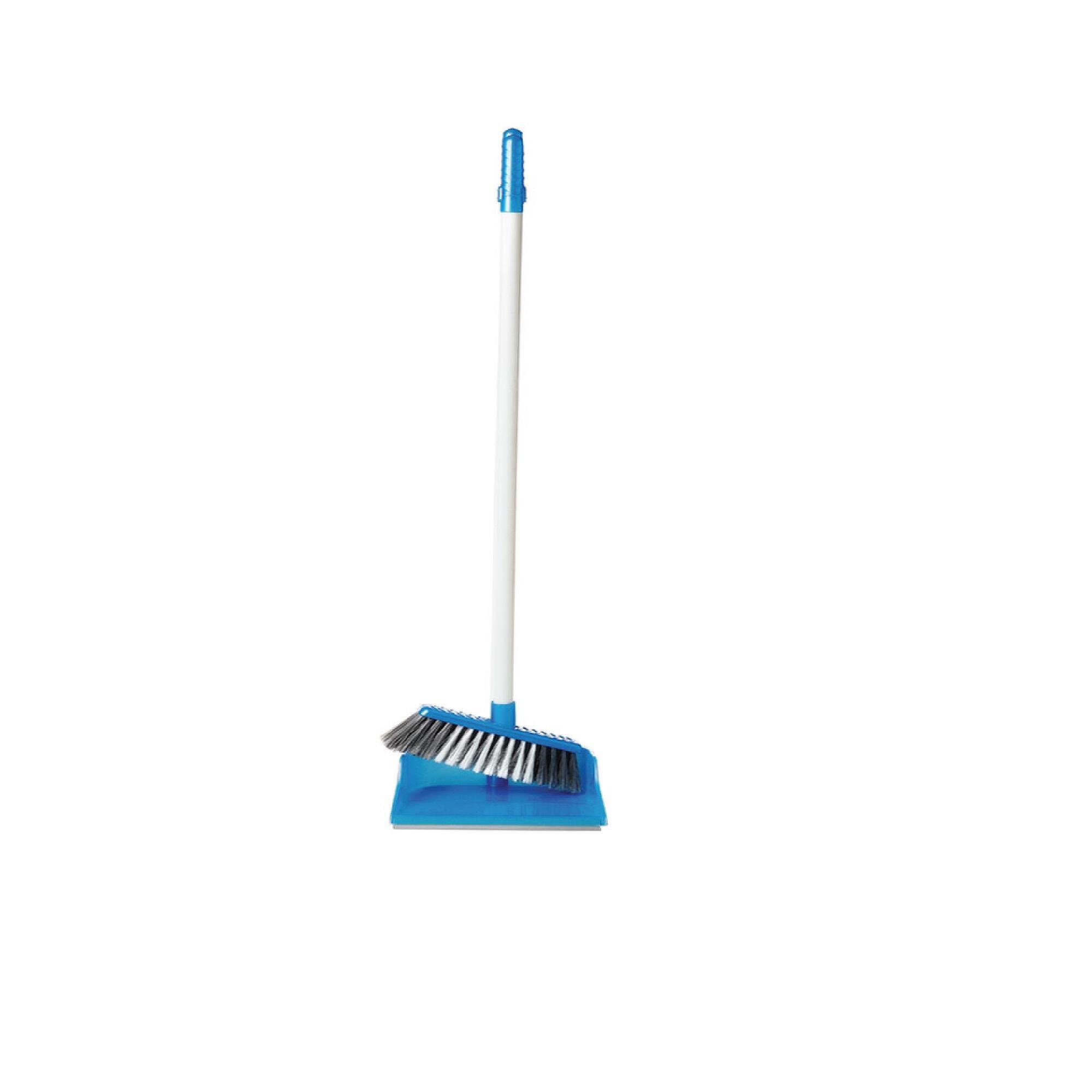 Faras cu perie si coada, din plastic, Eko, albastru