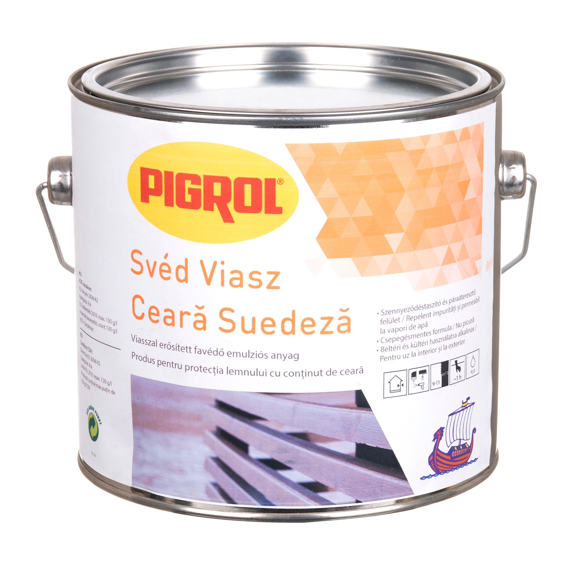 Ceara suedeza Pigrol, pentru lemn, nuc 4505, 2.5 L