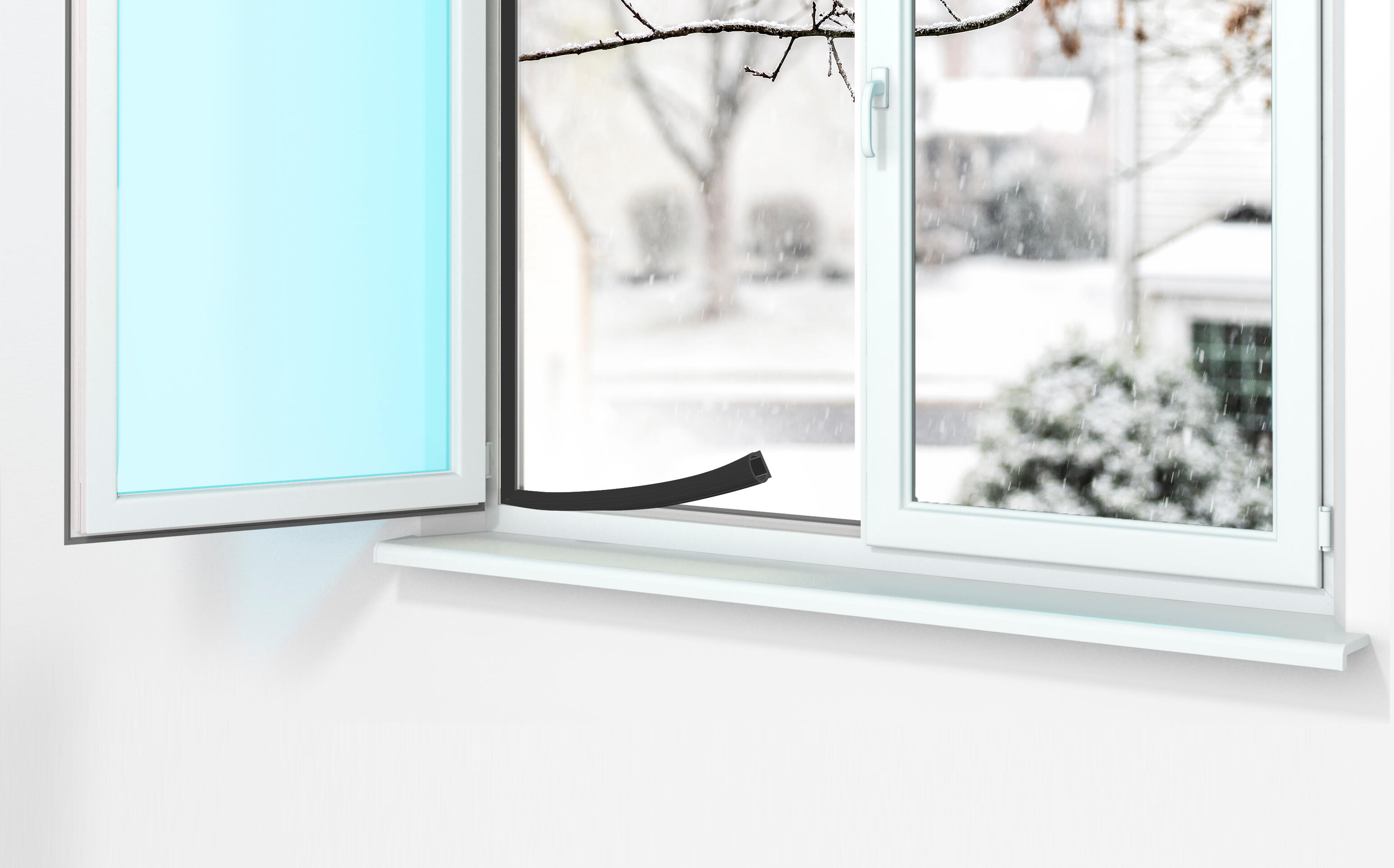 Joint de porte et fenêtre AXTON 1 à 7 mm, L.6 m noir - 4