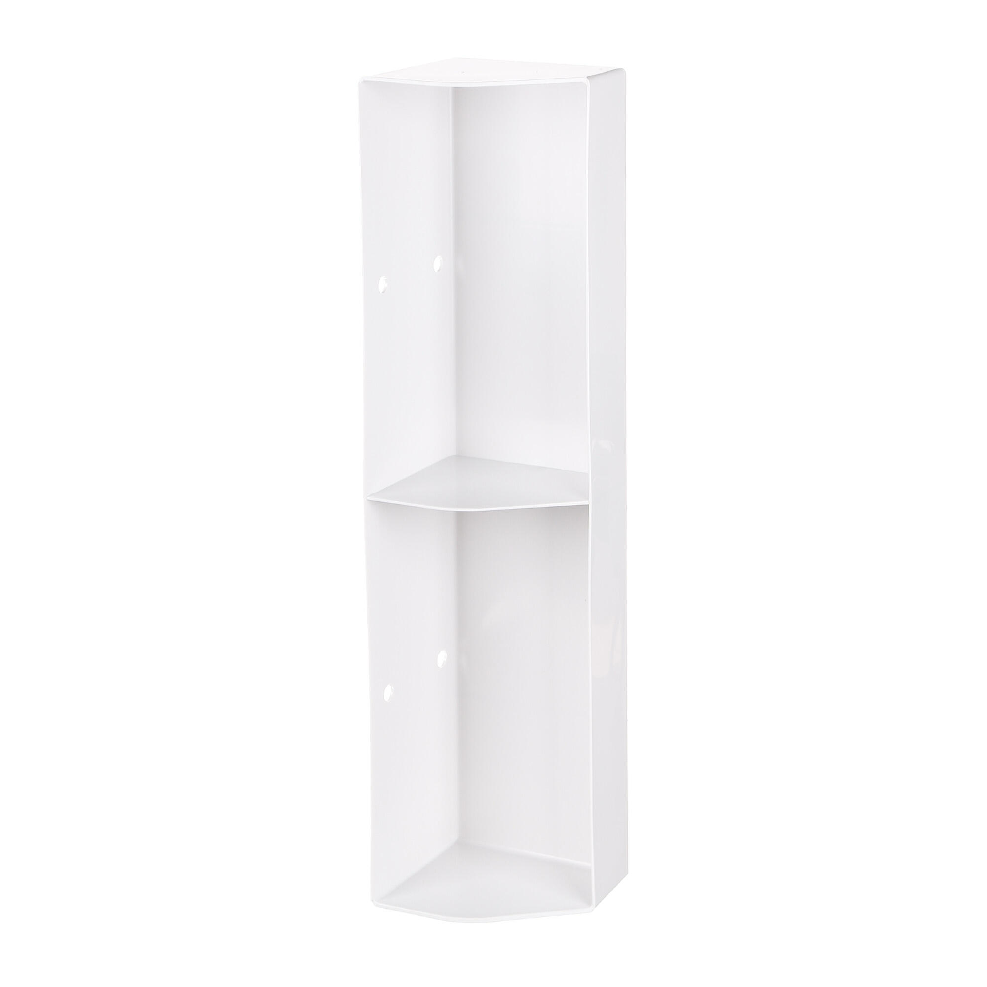 Etajera baie de colt, plastic, 55 x 5.5 x 5 cm, alb
