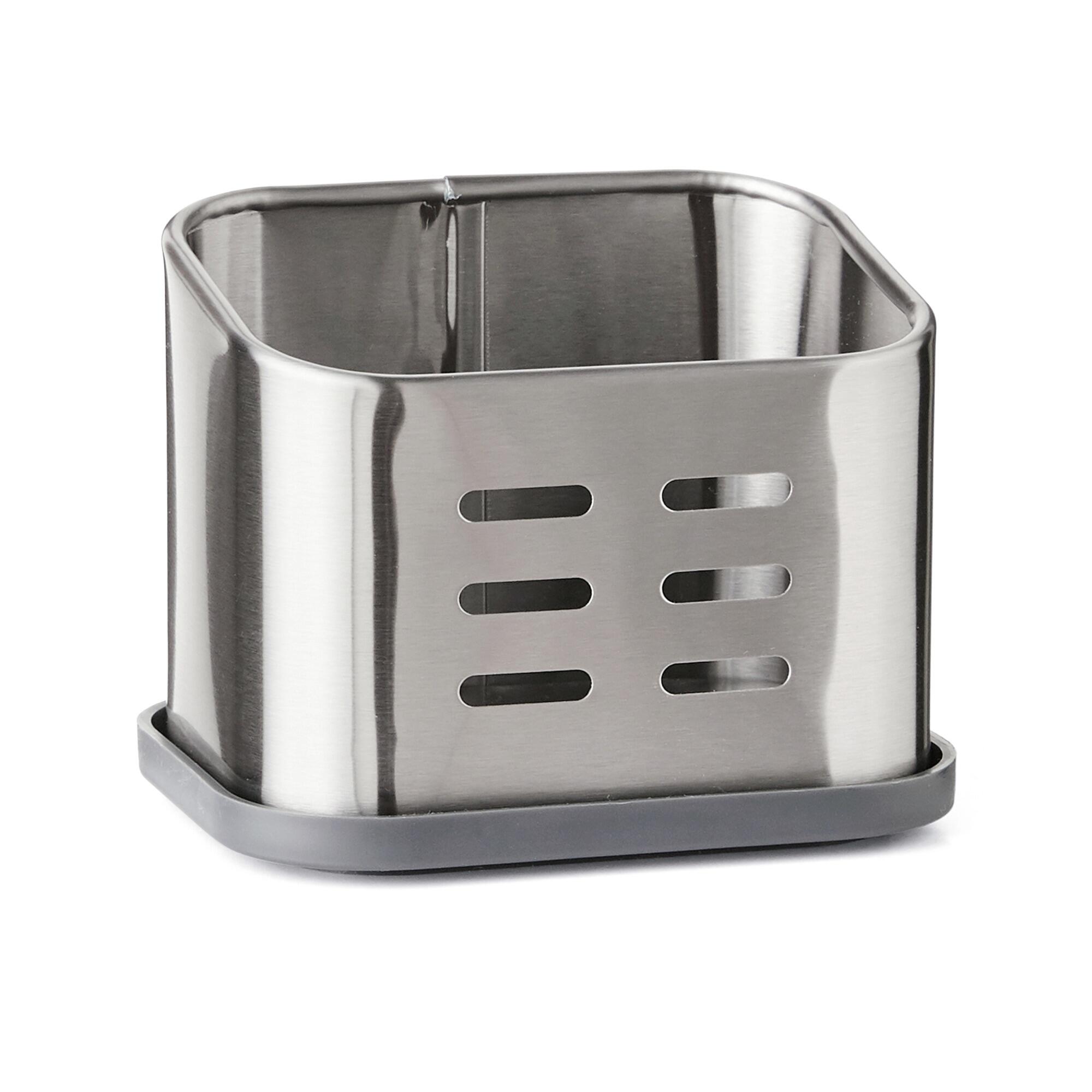 Suport burete Delinia, din inox, 10.5 x 8.5 x 9 cm, gri