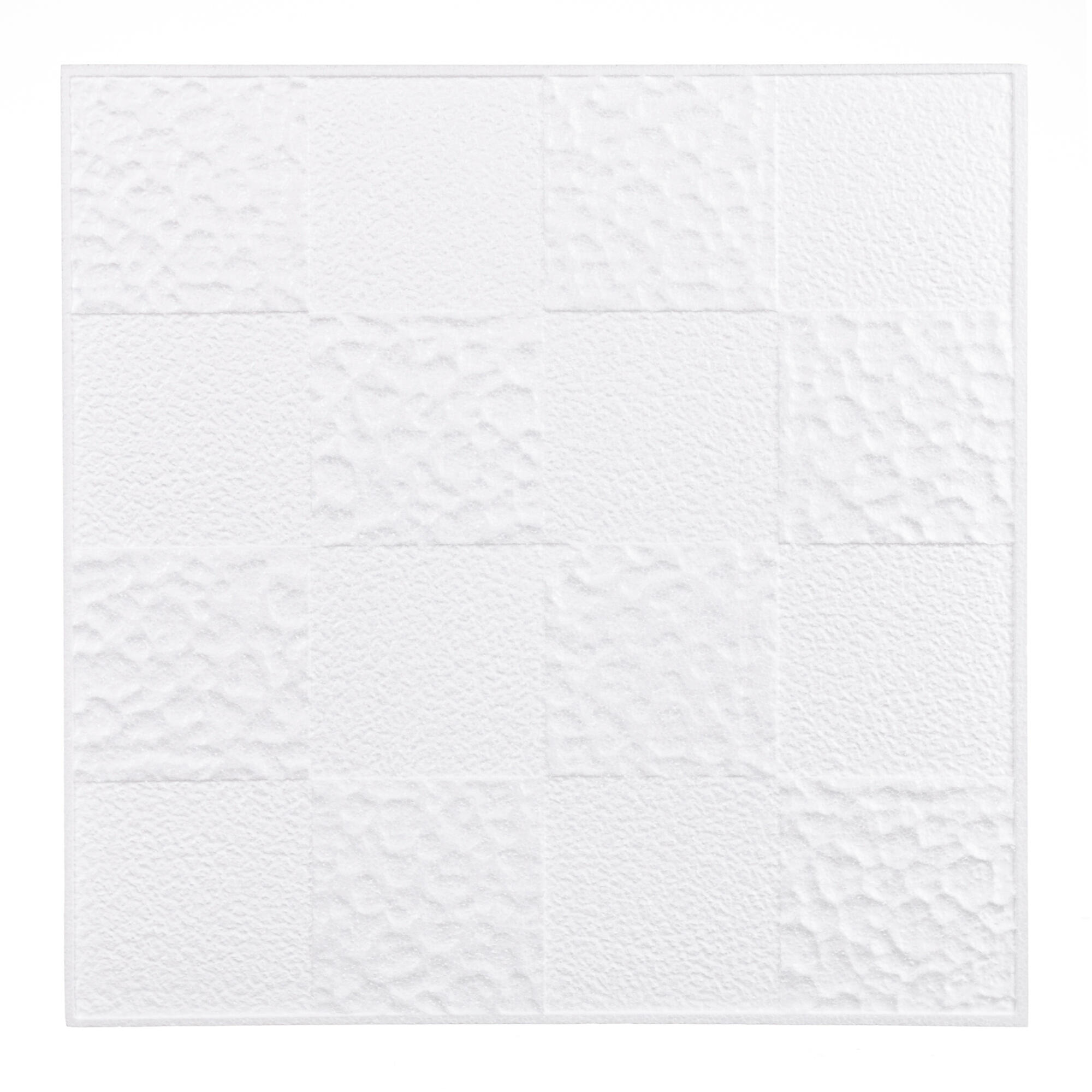 Tavan fals decorativ Kontrast, polistiren expandat, 6 mm, 50 x 50 cm, alb