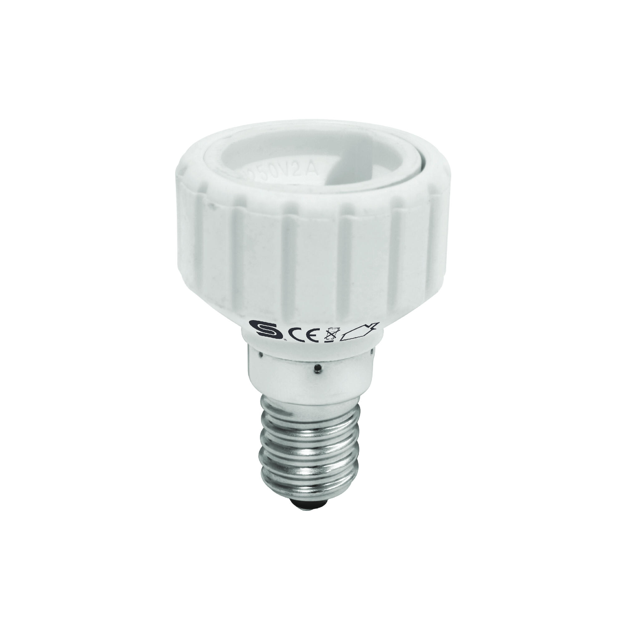 Adaptor soclu bec GU10/ E14, plastic