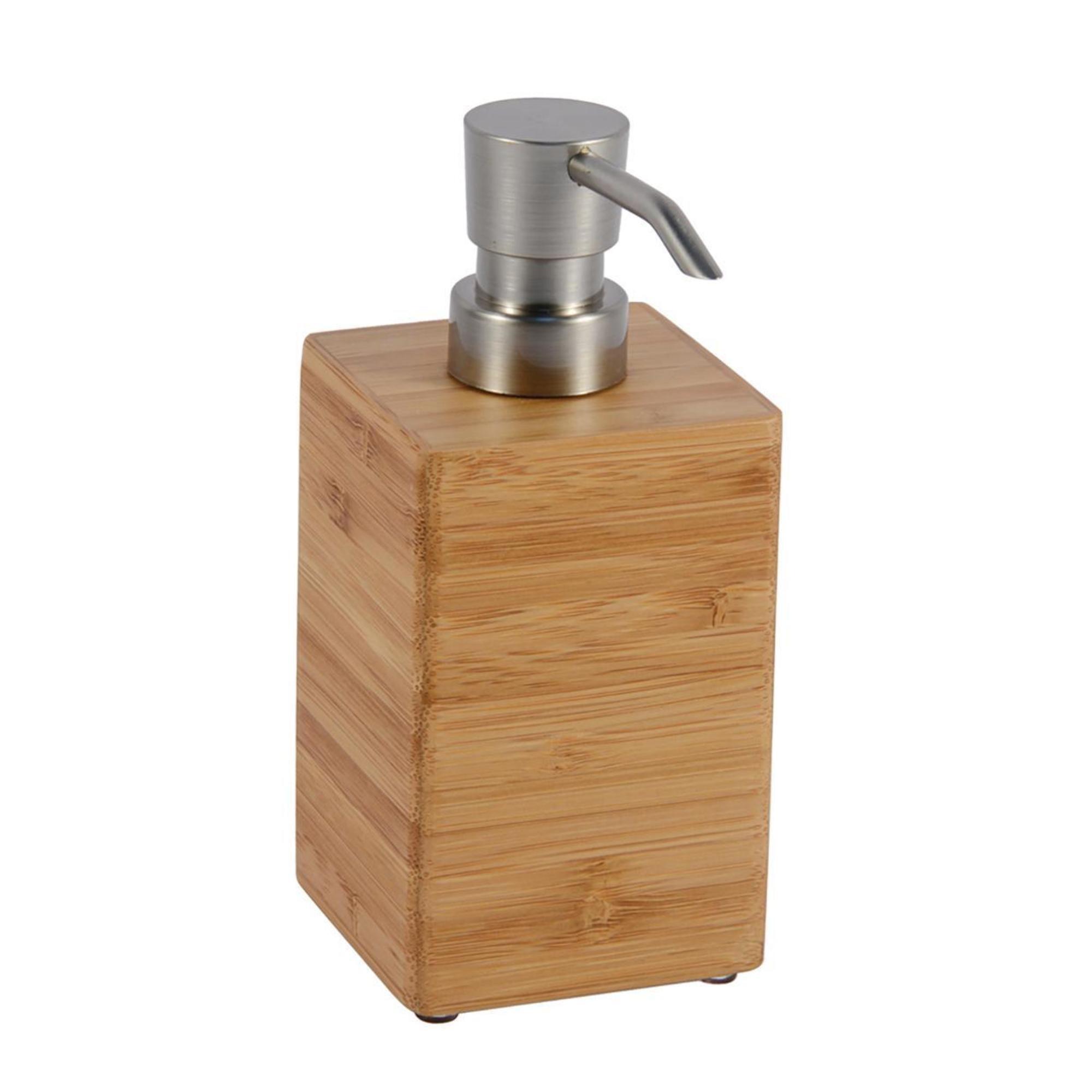 Dozator sapun lichid Sensea Bamboo, din bambus, maro
