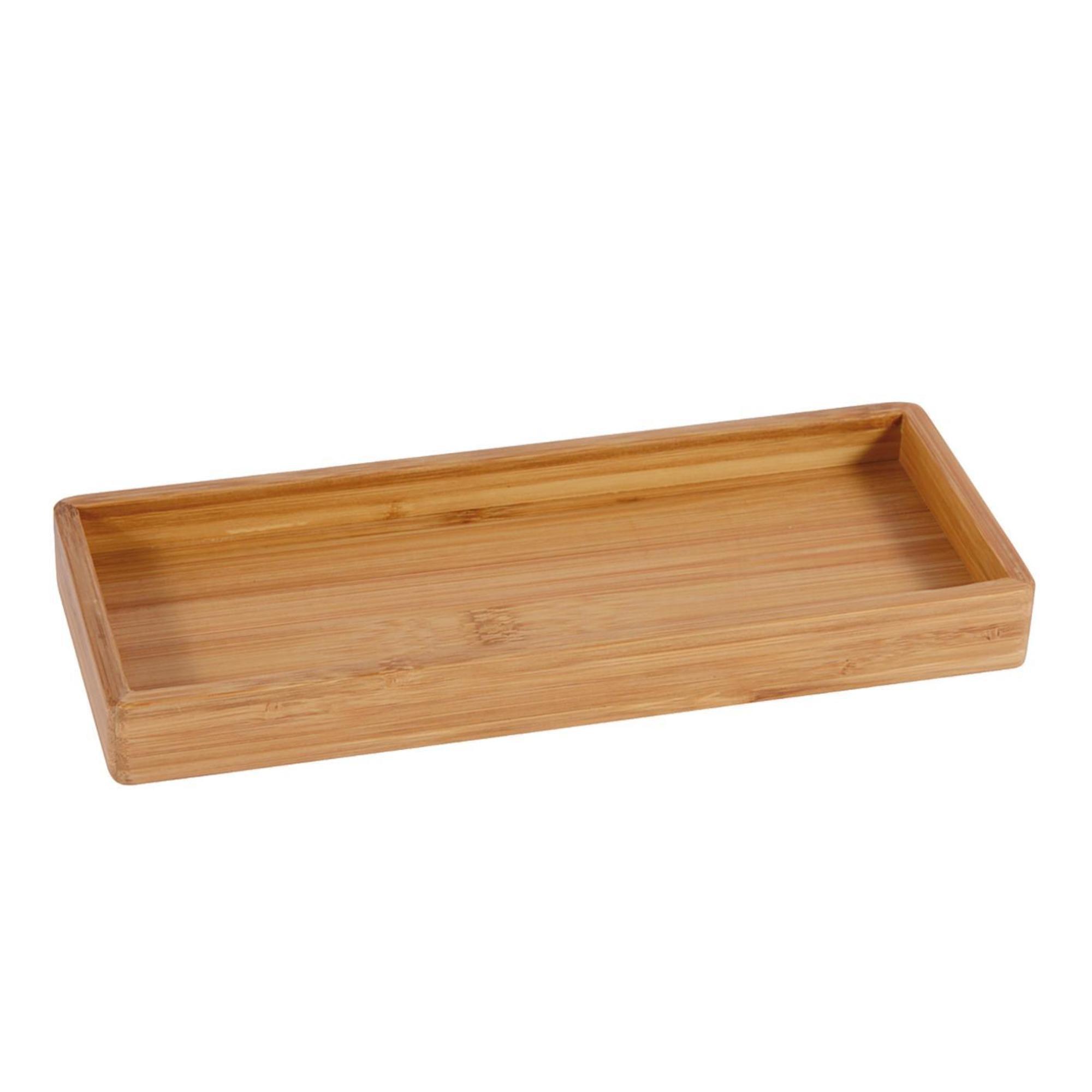 Tava accesorii Bamboo, 22.9 x 9.1x 2.7 cm, bambu, maro