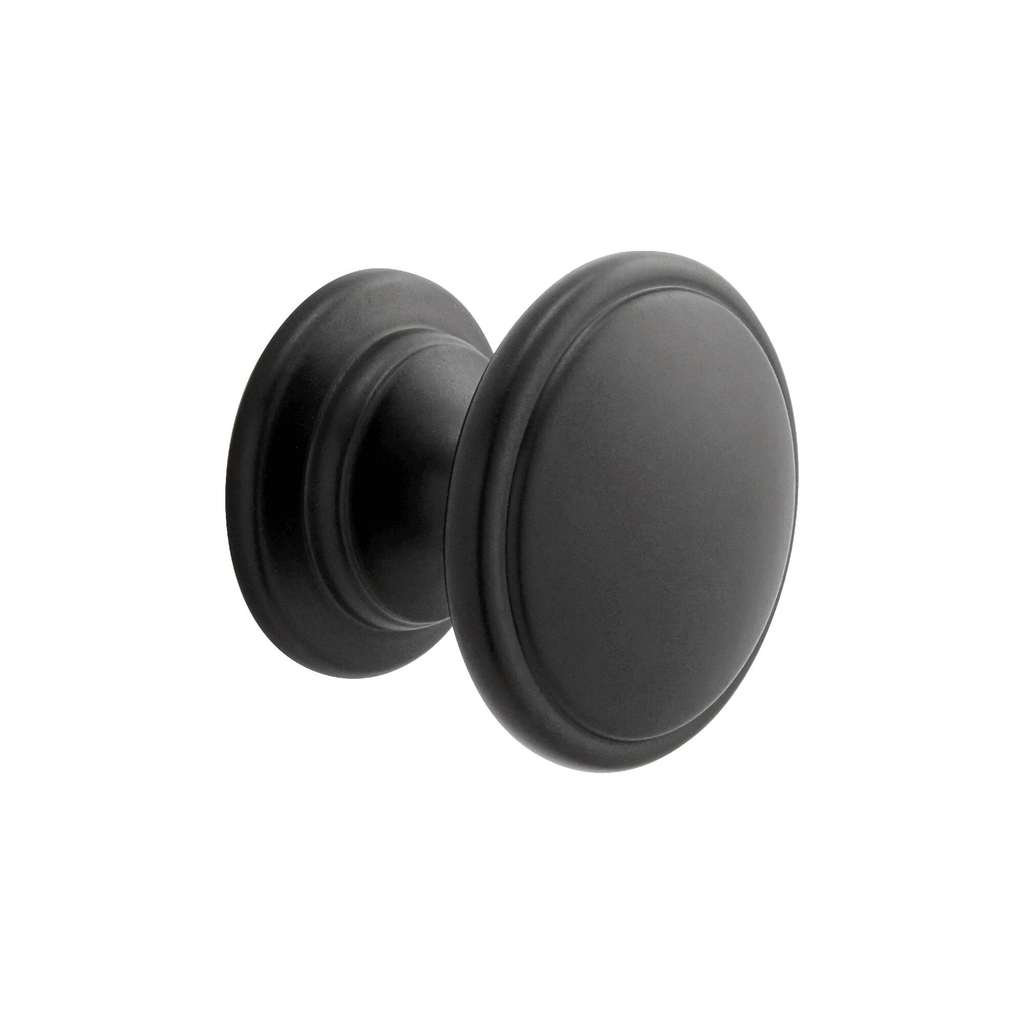 Buton mobila Inspire Audric, Ø 30.5 mm, zamac, negru, finisaj mat (set 2 buc)