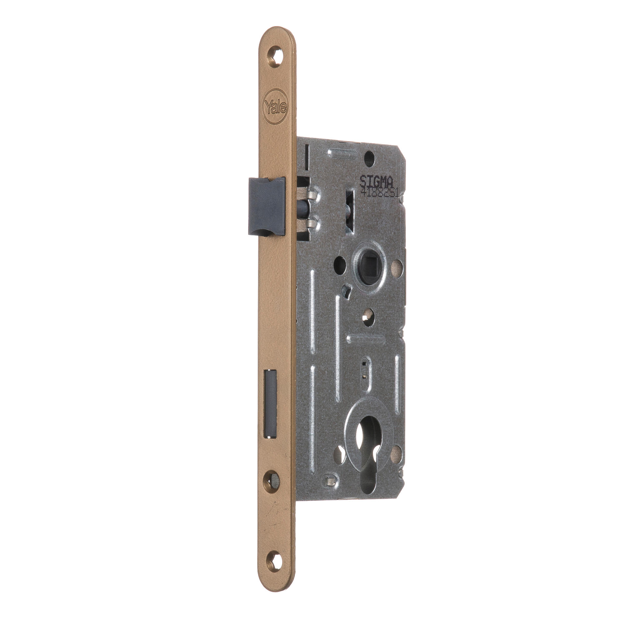 Broasca usa, incastrata, stanga, usa interior, inchidere cu cilindru, 55 x 72 mm, nichel