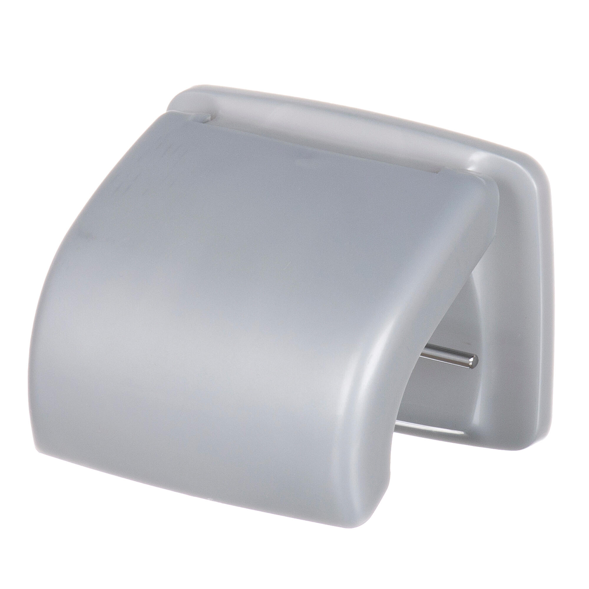 Suport hartie igienica Sensea Easy, din plastic, fixare prin gaurire, gri lucios