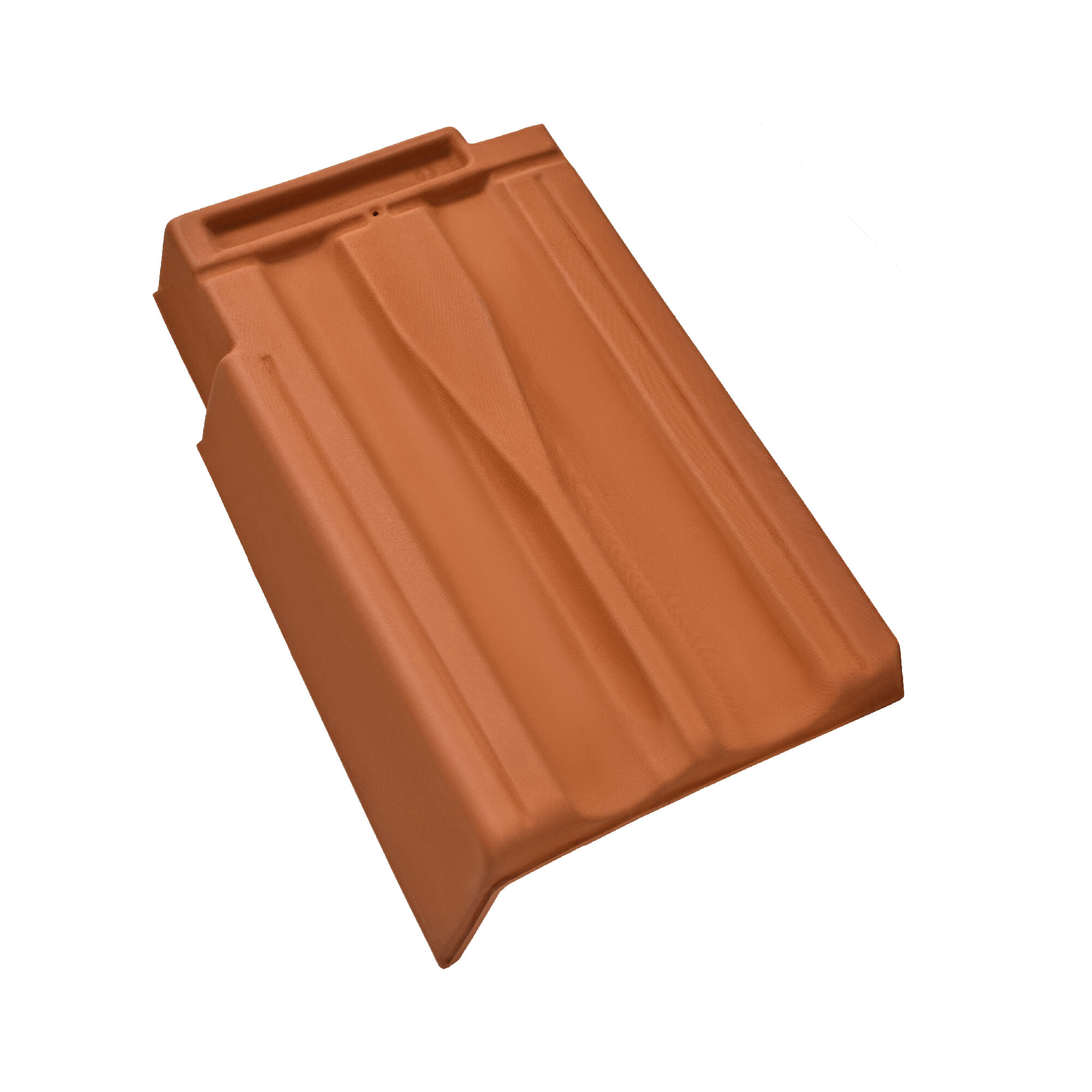 Tigla ceramica ZL Premium Kikinda, laterala, stanga, 400 x 135 x 12 mm, maro, mat