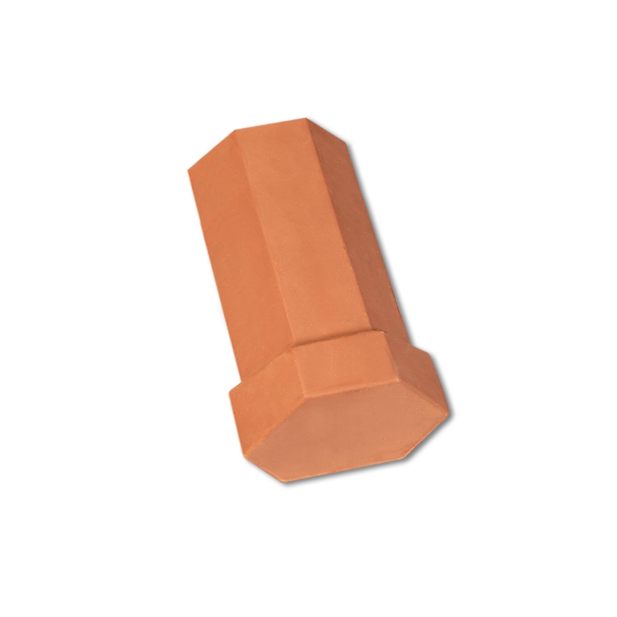 Coama finala ZLS-184, stanga, ceramica, 390 x 270 x 12 mm, maro, mat
