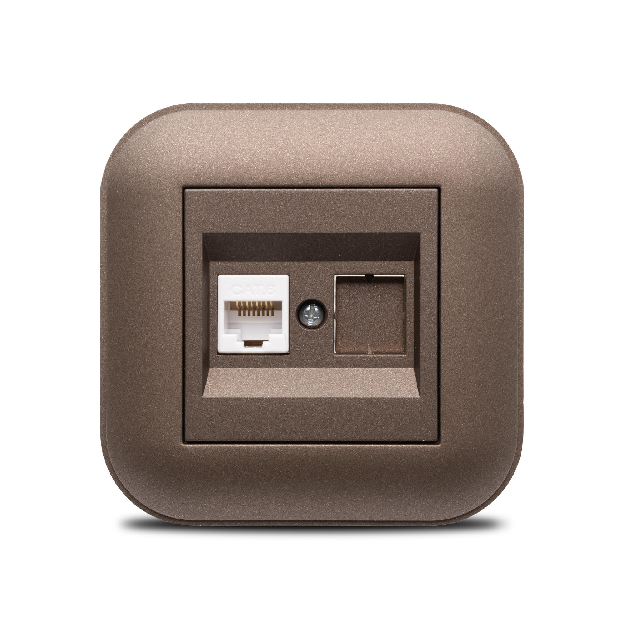 Priza date (RJ45) Ovivo Loft, clasica, IP20, maro mocha