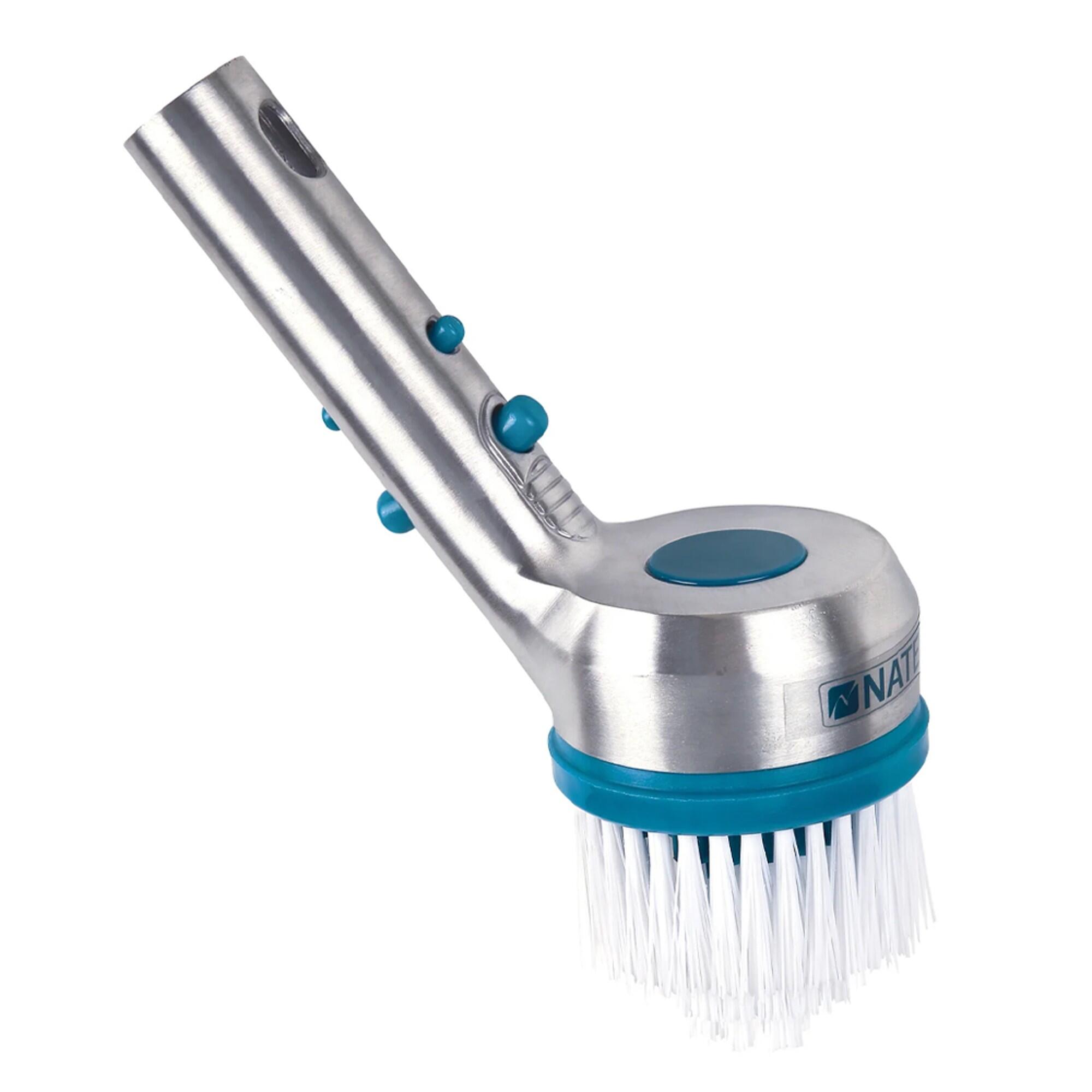Perie pentru colturile piscinei, Naterial, polipropilena, 7 cm, albastra/gri