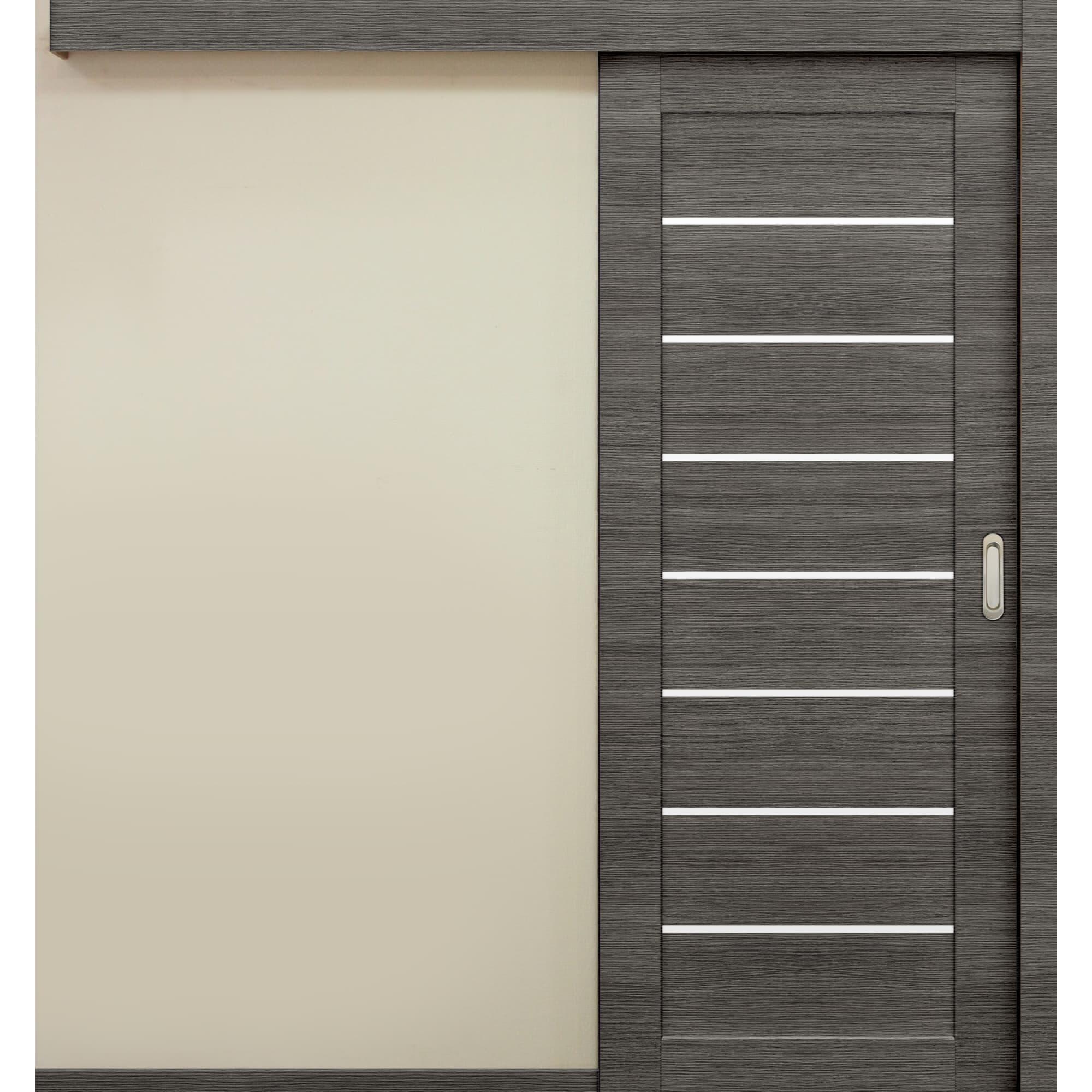 Toc usa culisanta, din MDF, 219 x 200 mm, stejar cenusiu