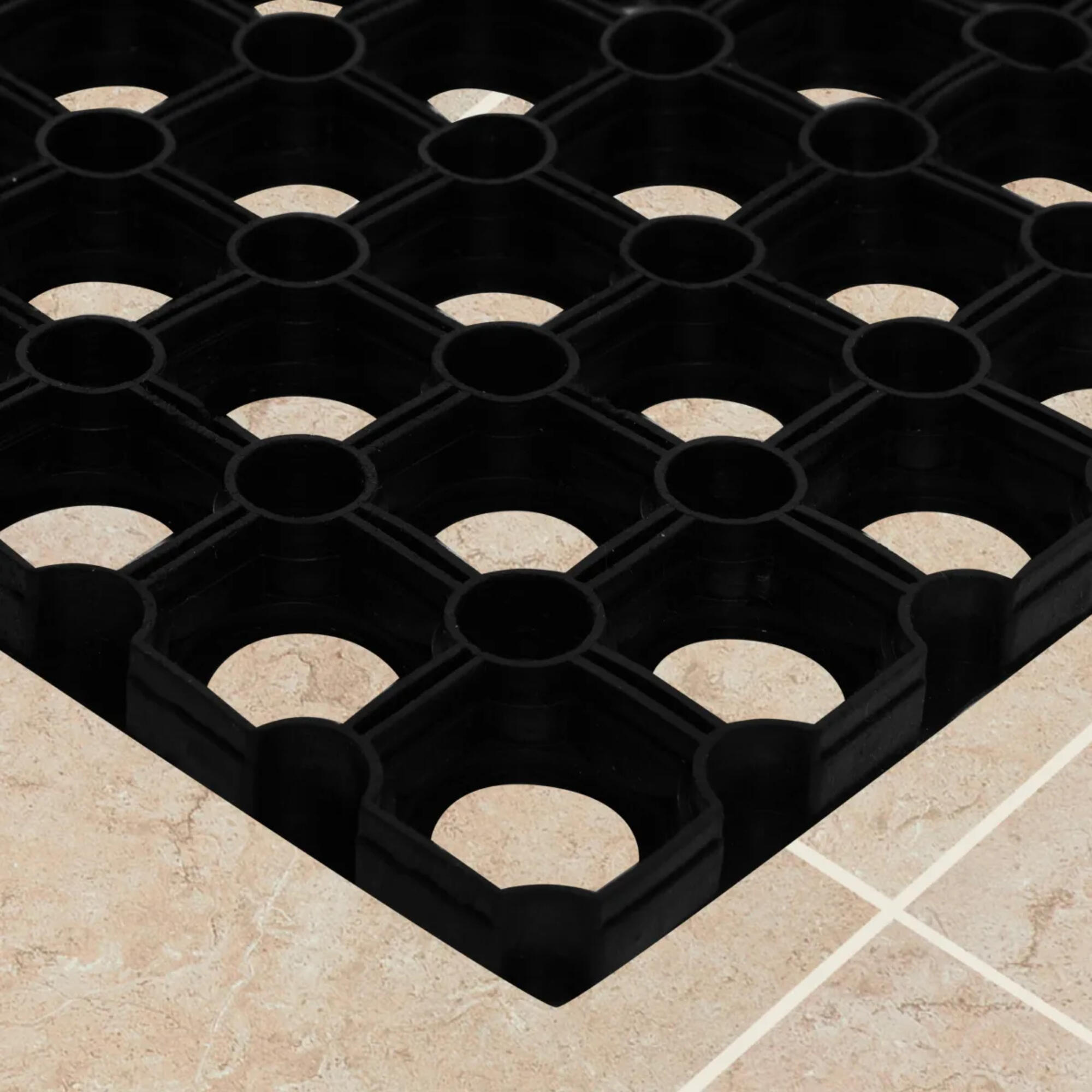Covoras intrare 80 x 120 cm, dreptunghiular, Inspire Rubber, negru