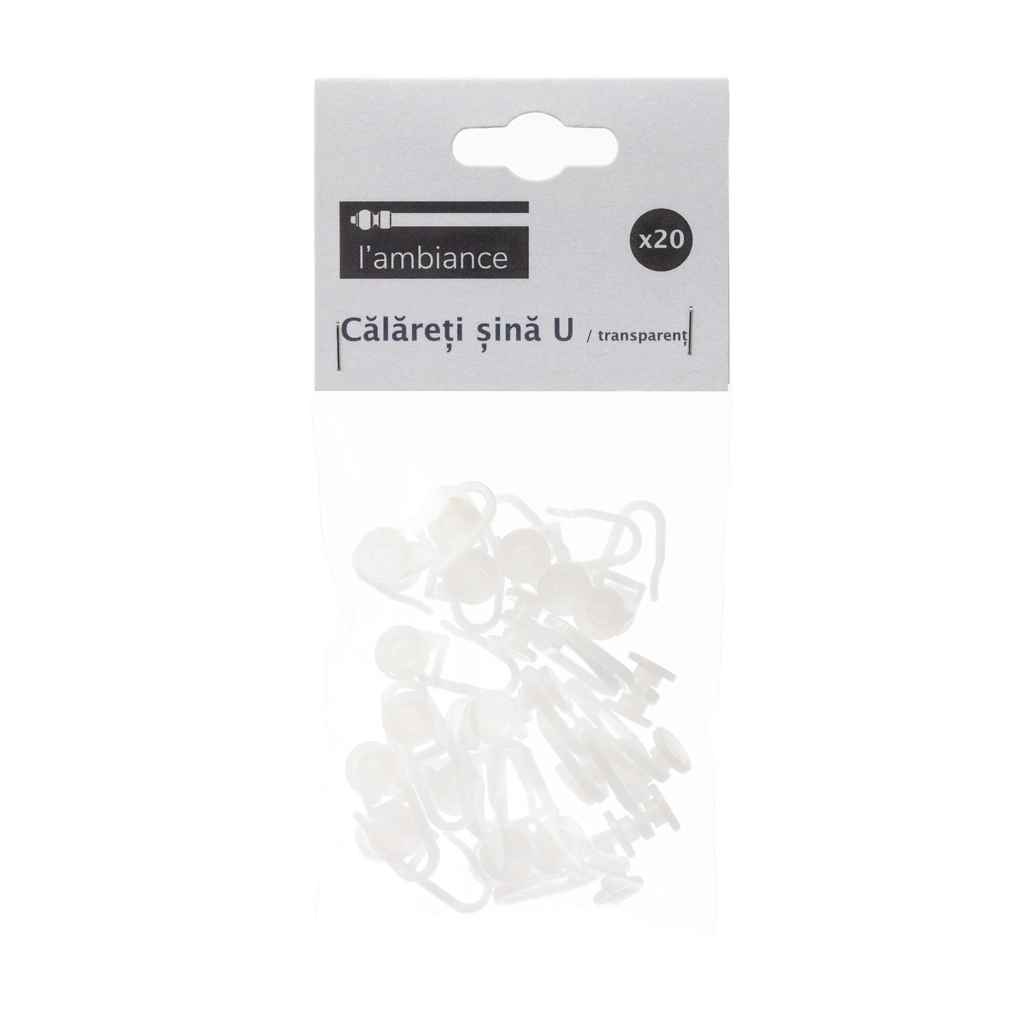 Set 20 calareti pentru sina U, transparent | Leroy Merlin