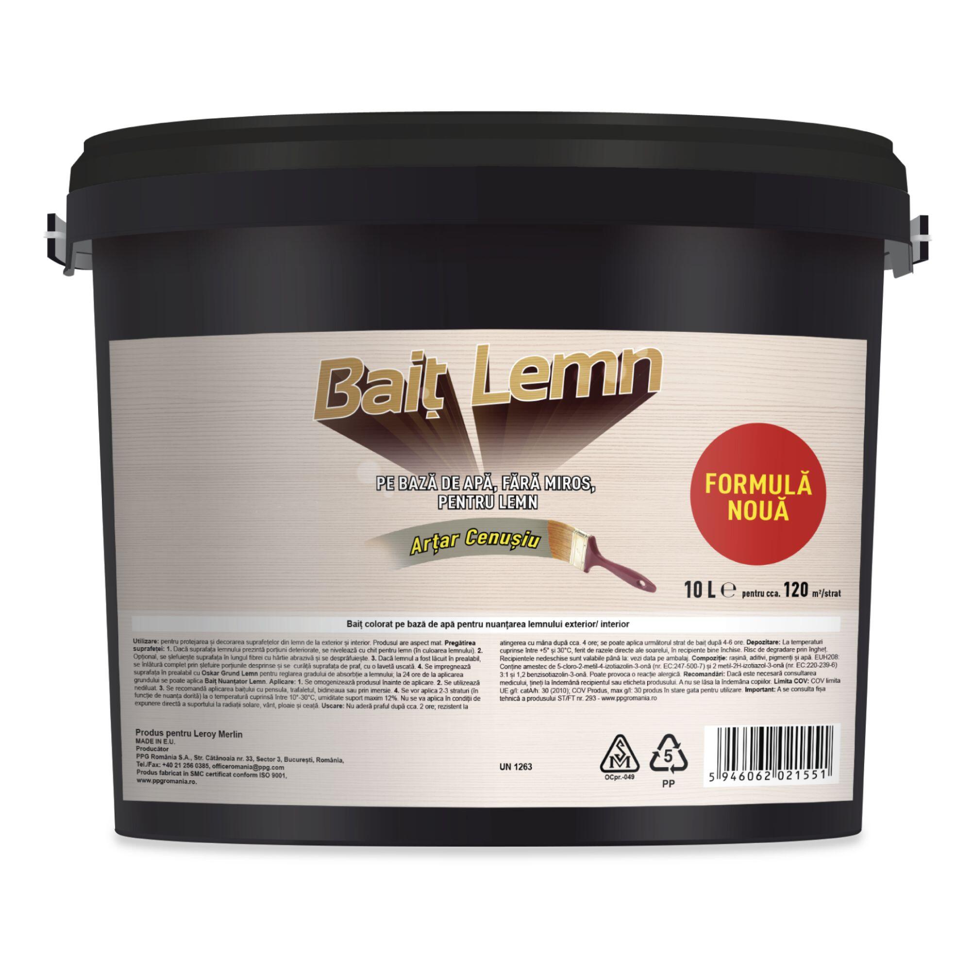 Bait lemn interior/exterior, artar, 10 L