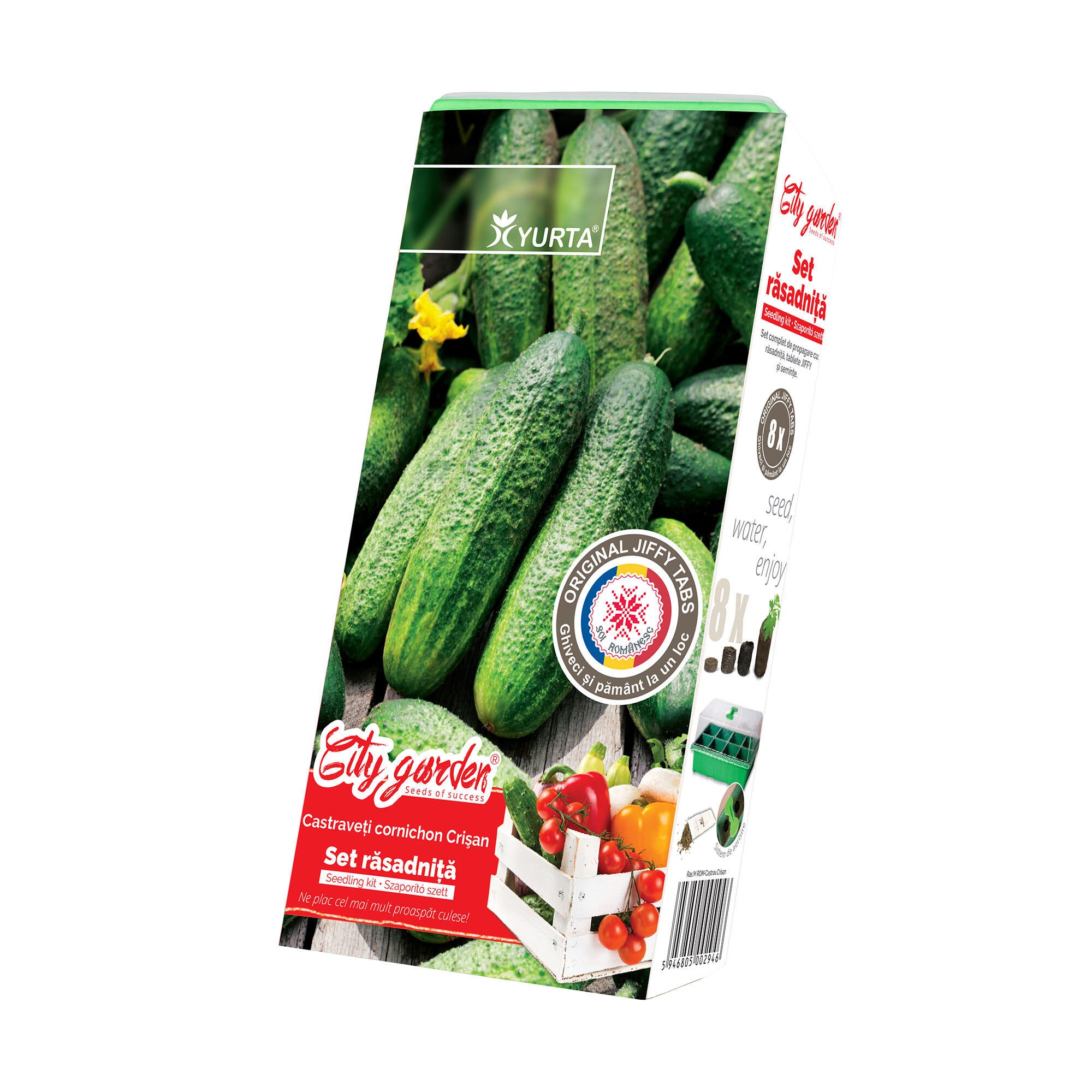 Set rasadnita, soi de castraveti Cornichon, Crisan