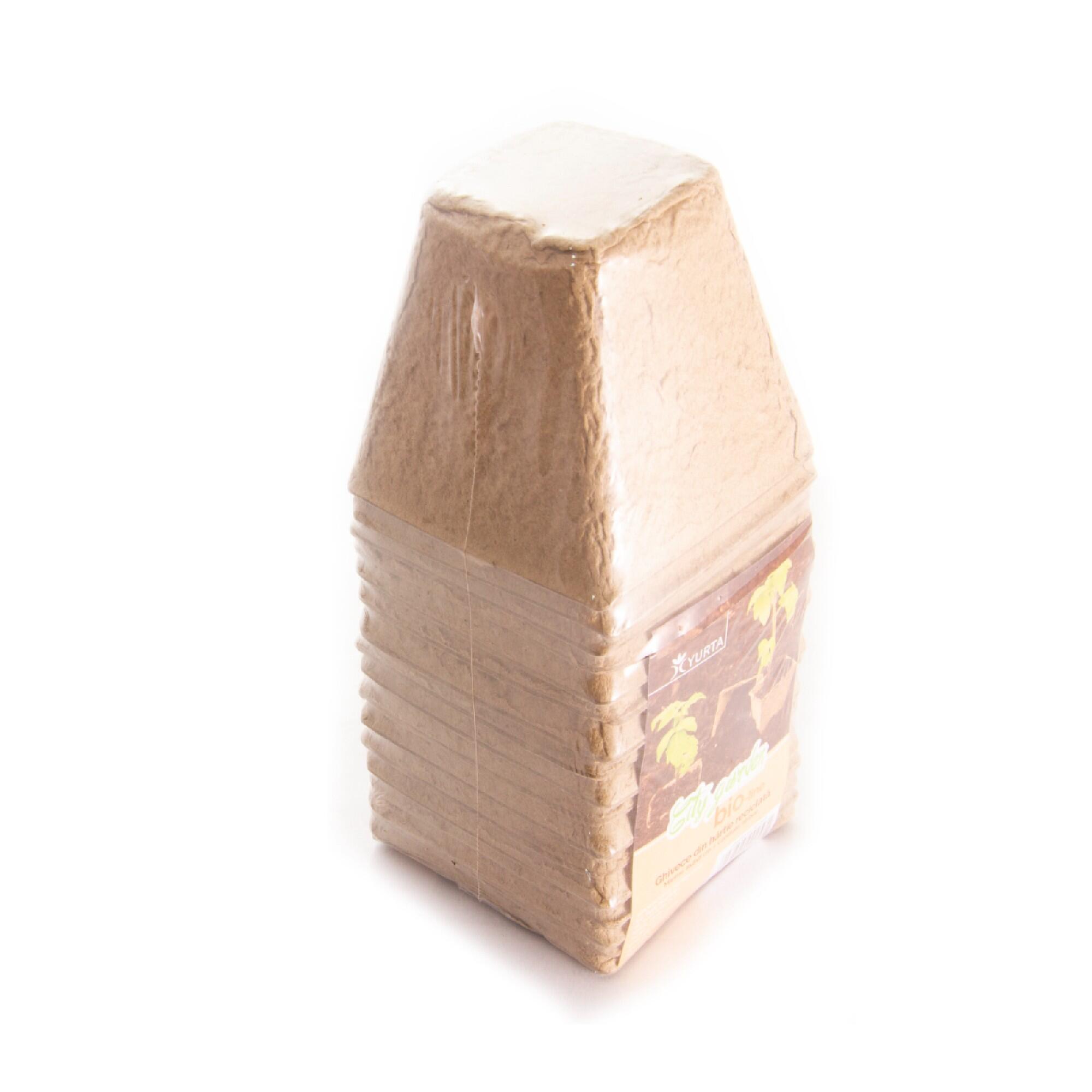 Ghiveci rasad, biodegradabil, Ø 8 cm (set 18 buc)