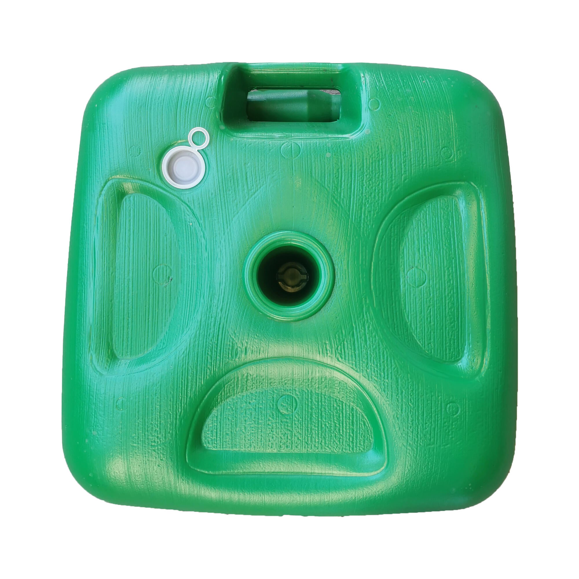 Suport umbrela terasa, plastic, 65 x 65 cm, H 15 cm, verde