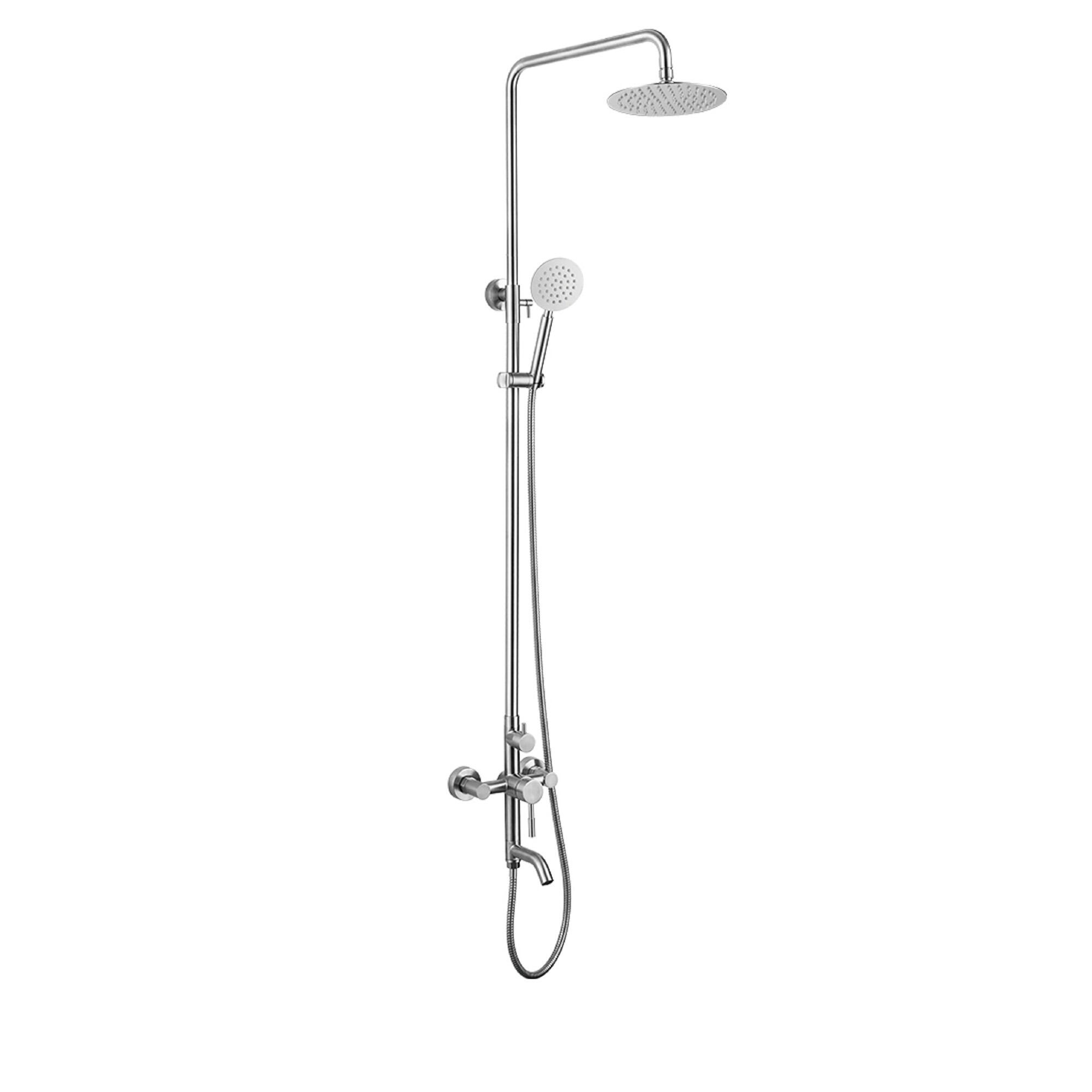 Sistem dus fix cu baterie Pole, 1 functie, inox